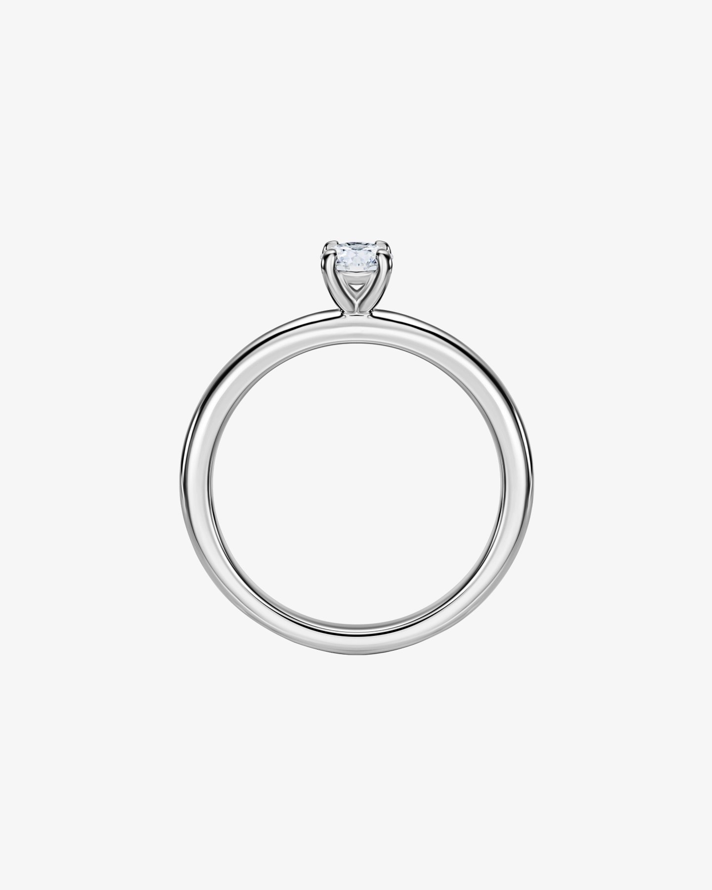 Pierścionek Signature Solitaire zaręczynowy z brylantem 0.30 ct w białym złocie 750
