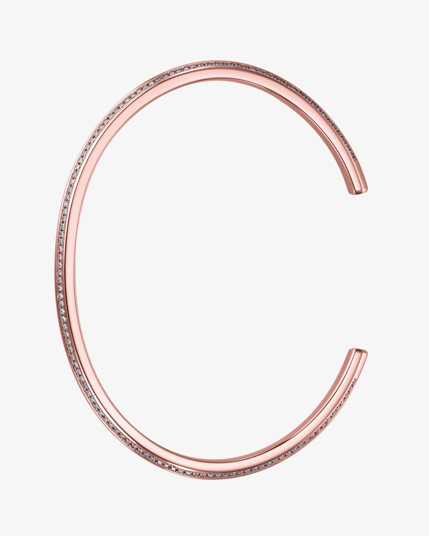 Dwuspadowa bransoletka z różowego złota i brylantów Ligne de Lumiere