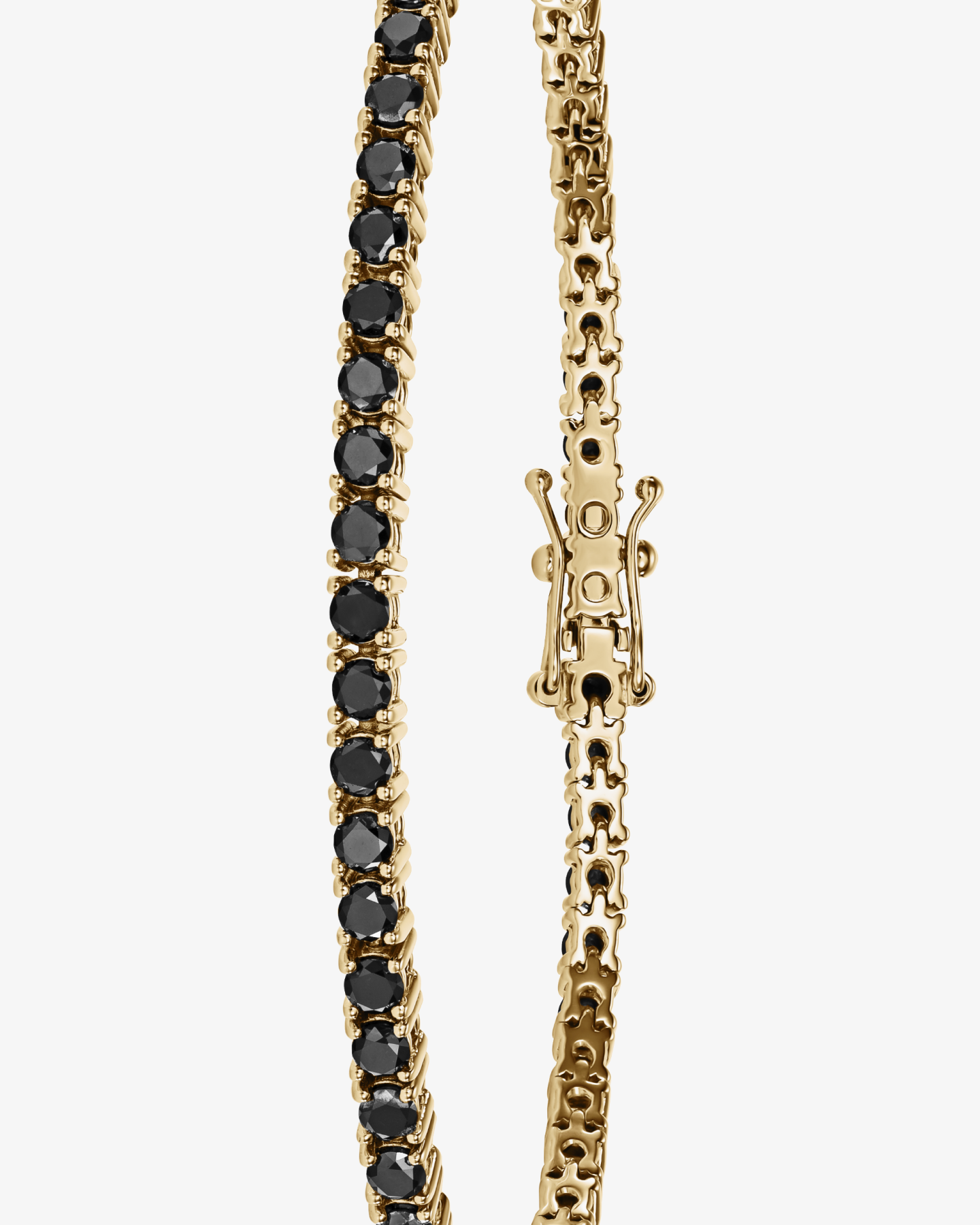 Bransoletka tenisowa z czarnymi diamentami 4.10 ct