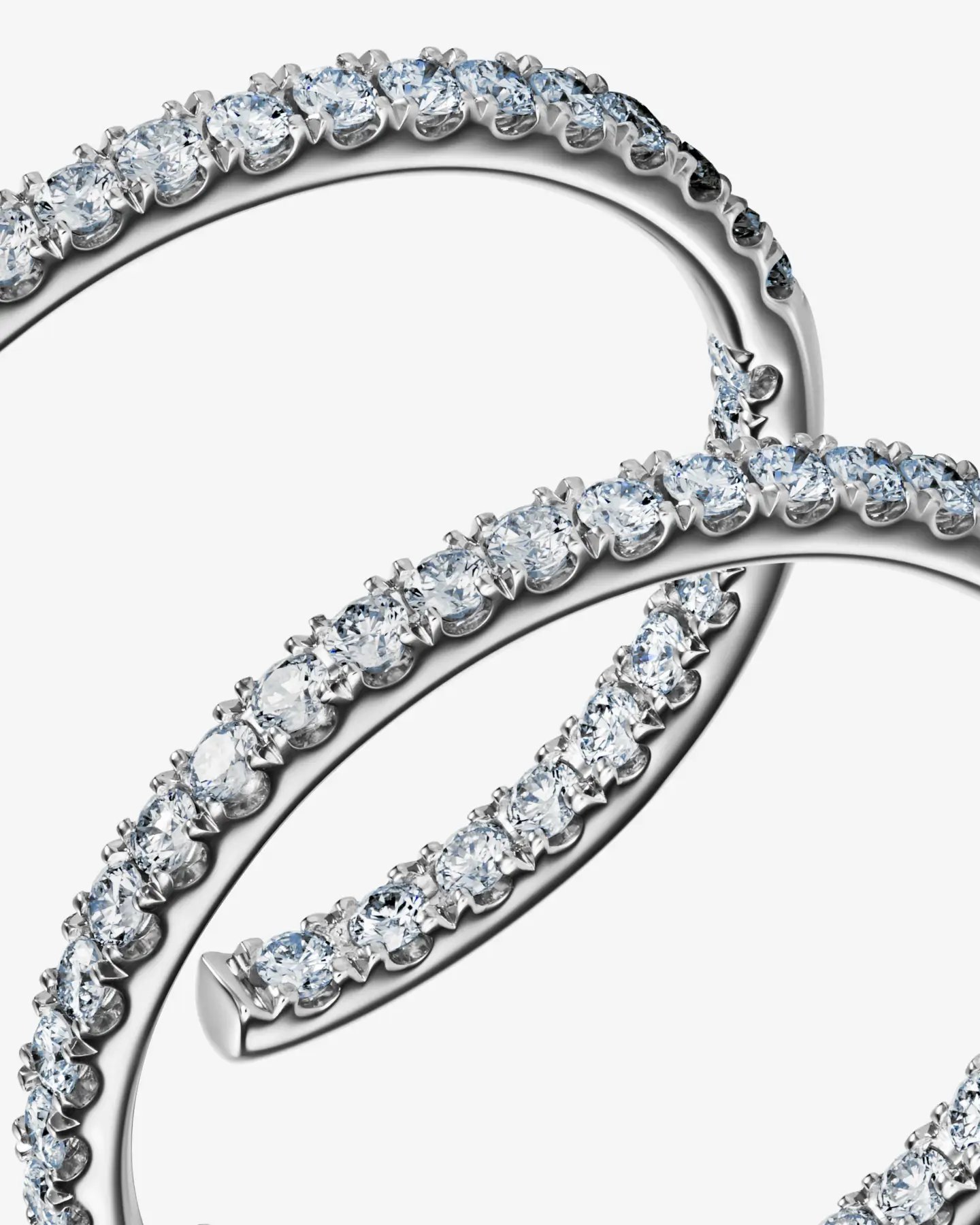 Kolczyki koła z diamentami pavé 1.15 ct Cosmopolitaine No.1 - białe złoto 750