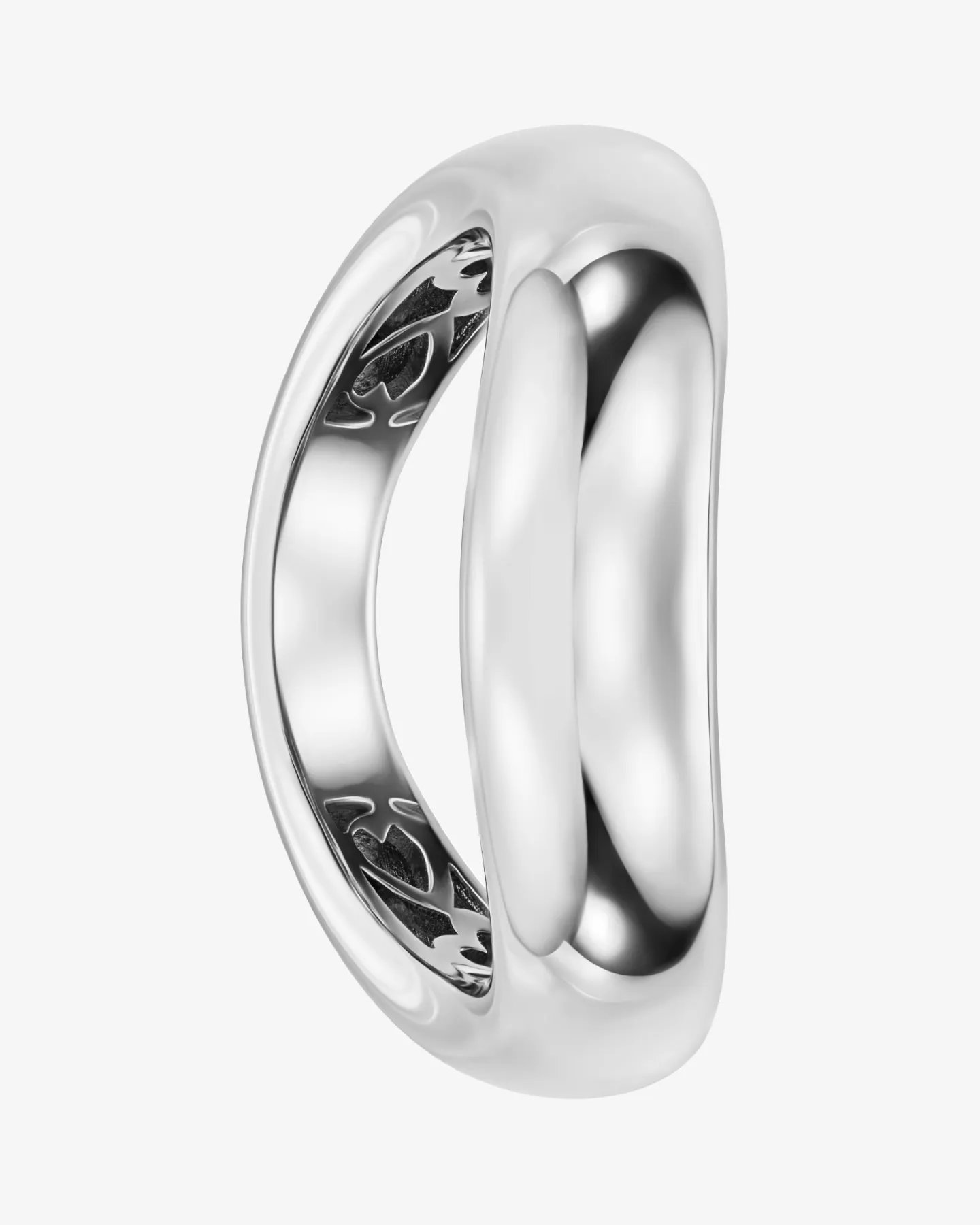 Pierścionek białe złoto w geometrycznej formie