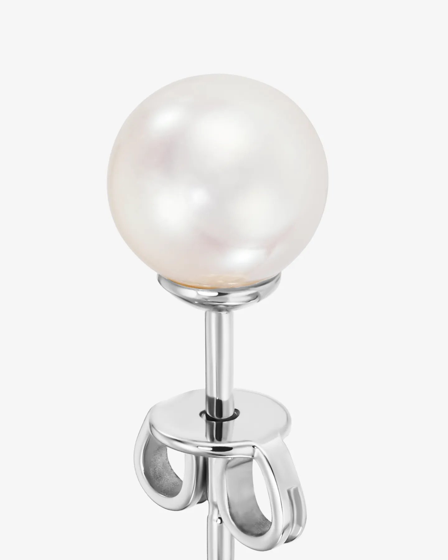 Kolczyki perły 7-7,5 mm na sztyft w białym złocie 750