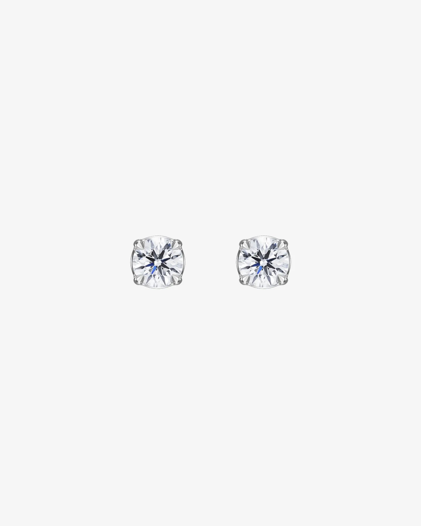 Kolczyki Solitaire na sztyft z brylantami 0.70 ct w białym złocie 750