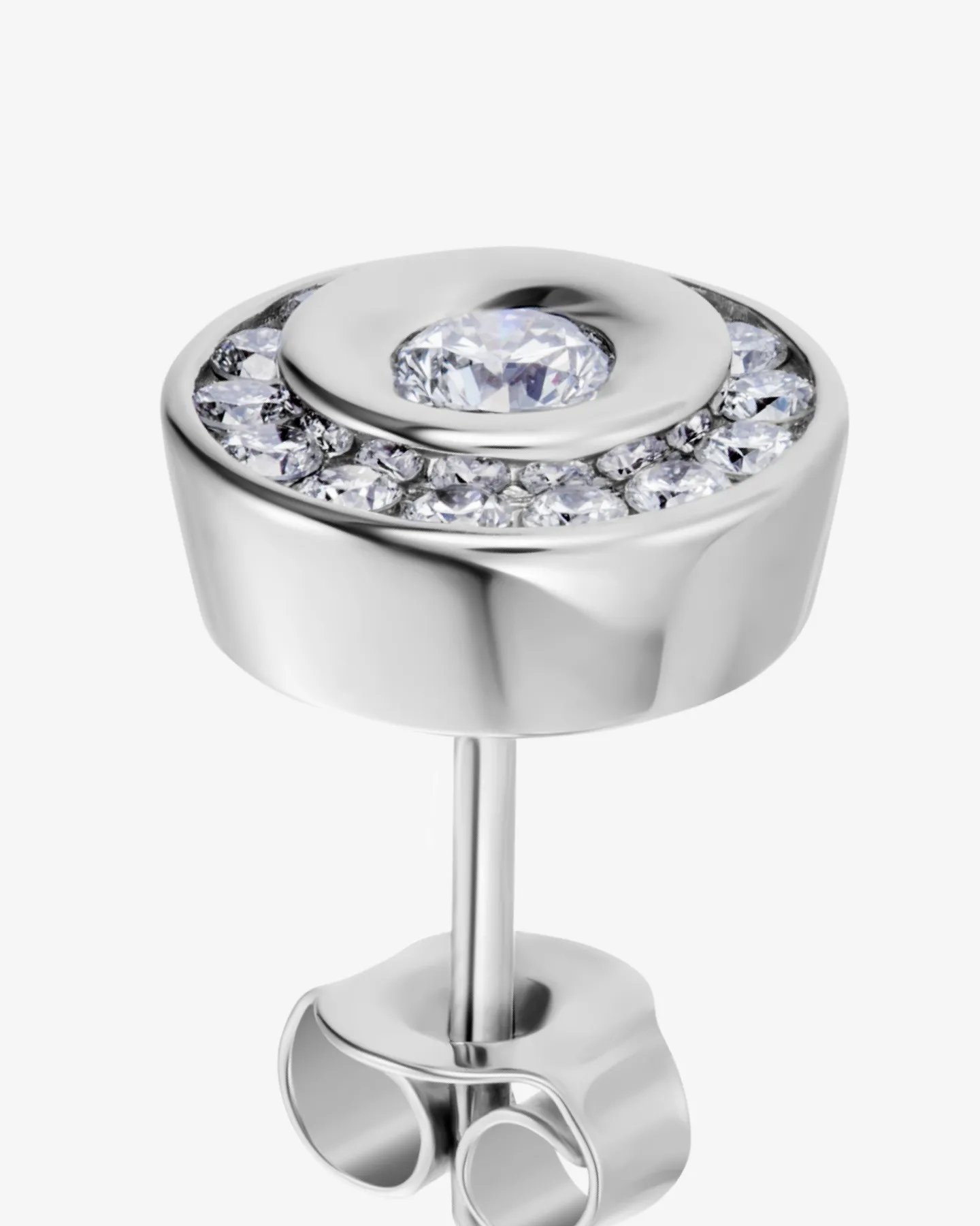 Kolczyki Louvre Impériale z białego złota 585 z brylantami