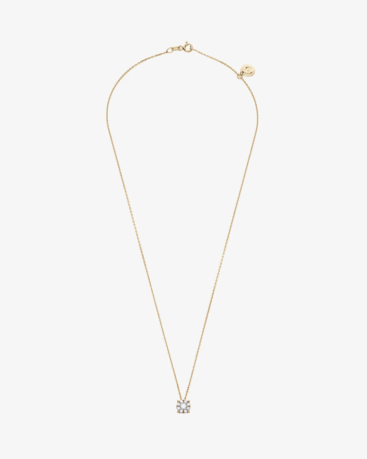 Złoty naszyjnik z brylantem 0.27 ct