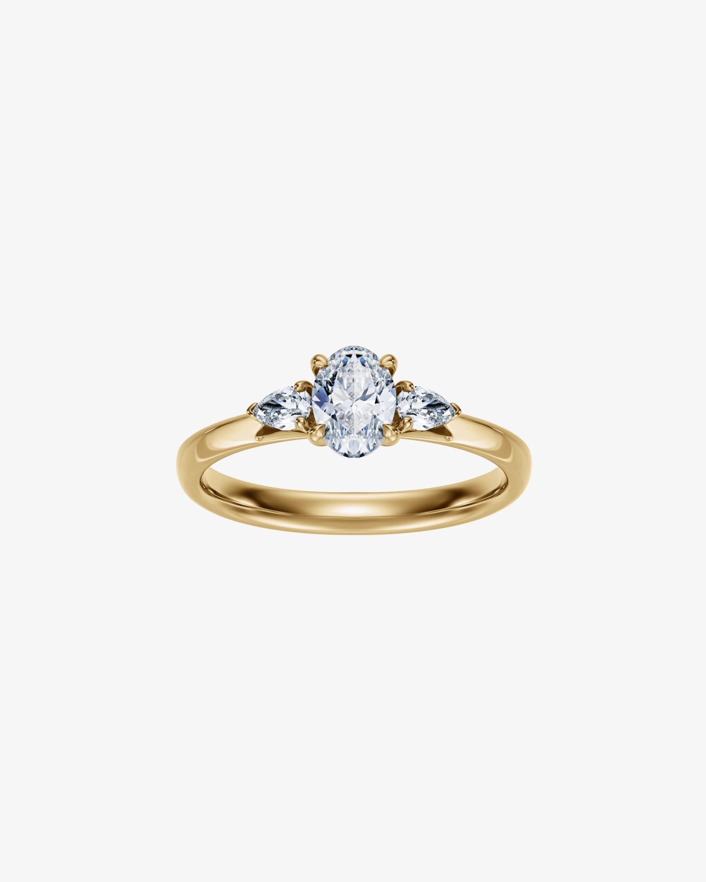 Pierścionek zaręczynowy z owalnym diamentem 0,7 ct