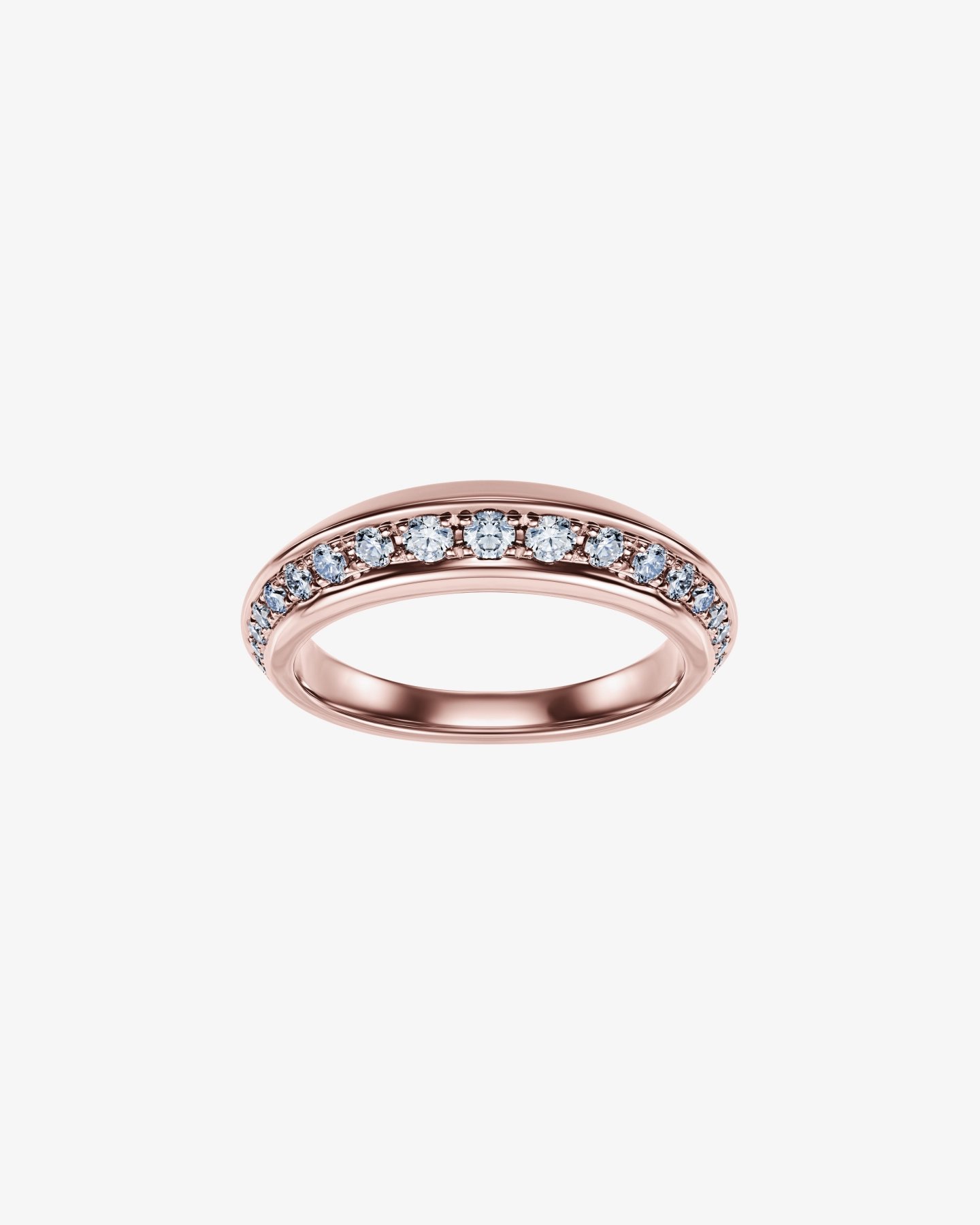 Pierścionek z różowego złota 585 i diamentów 0.55 ct