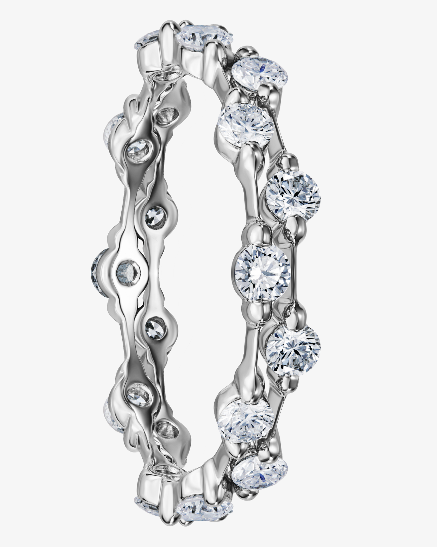 Delikatny pierścionek z białego złota Cosmopolitaine Souffle