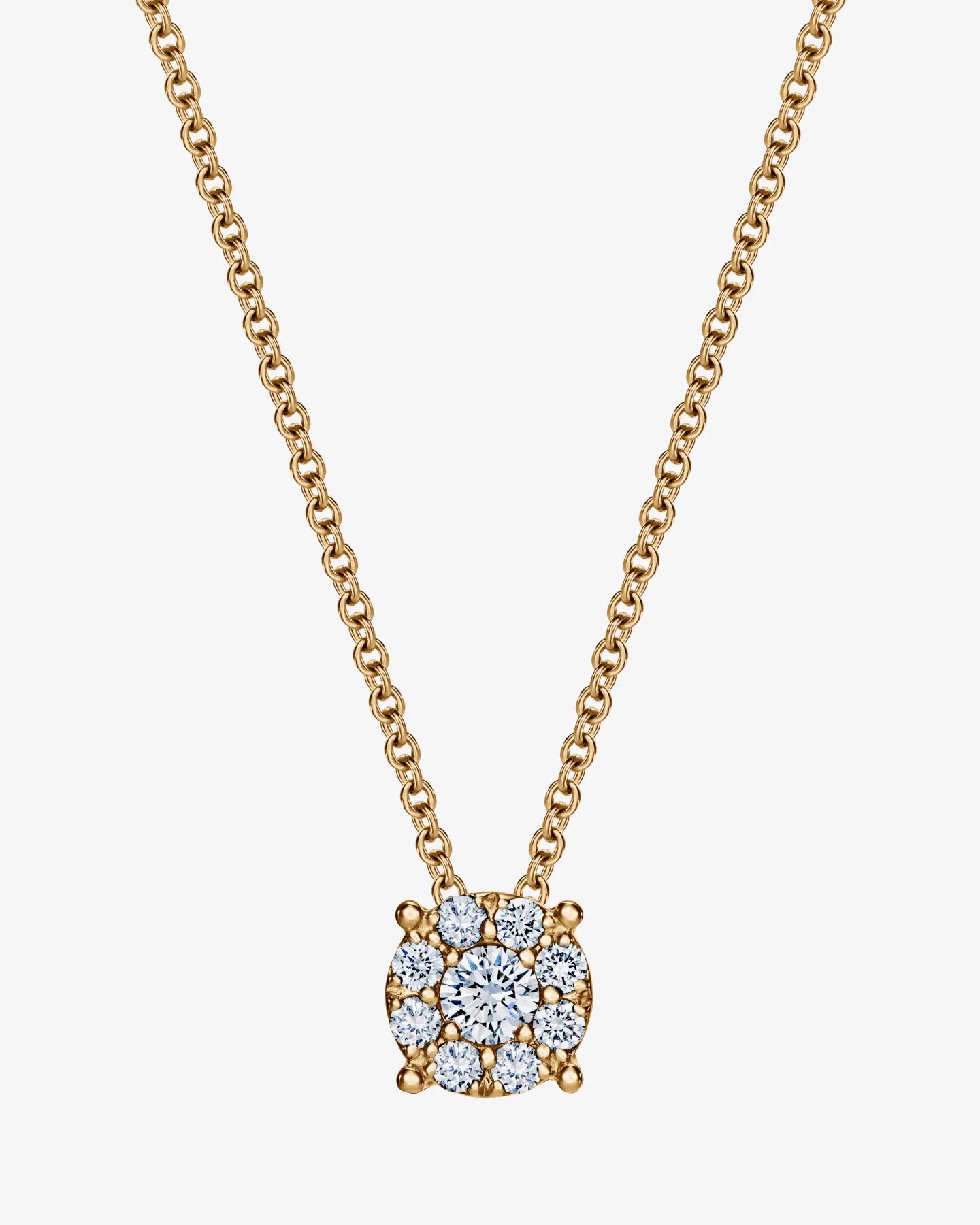 Naszyjnik z brylantem 0.27 ct w żółtym złocie 585