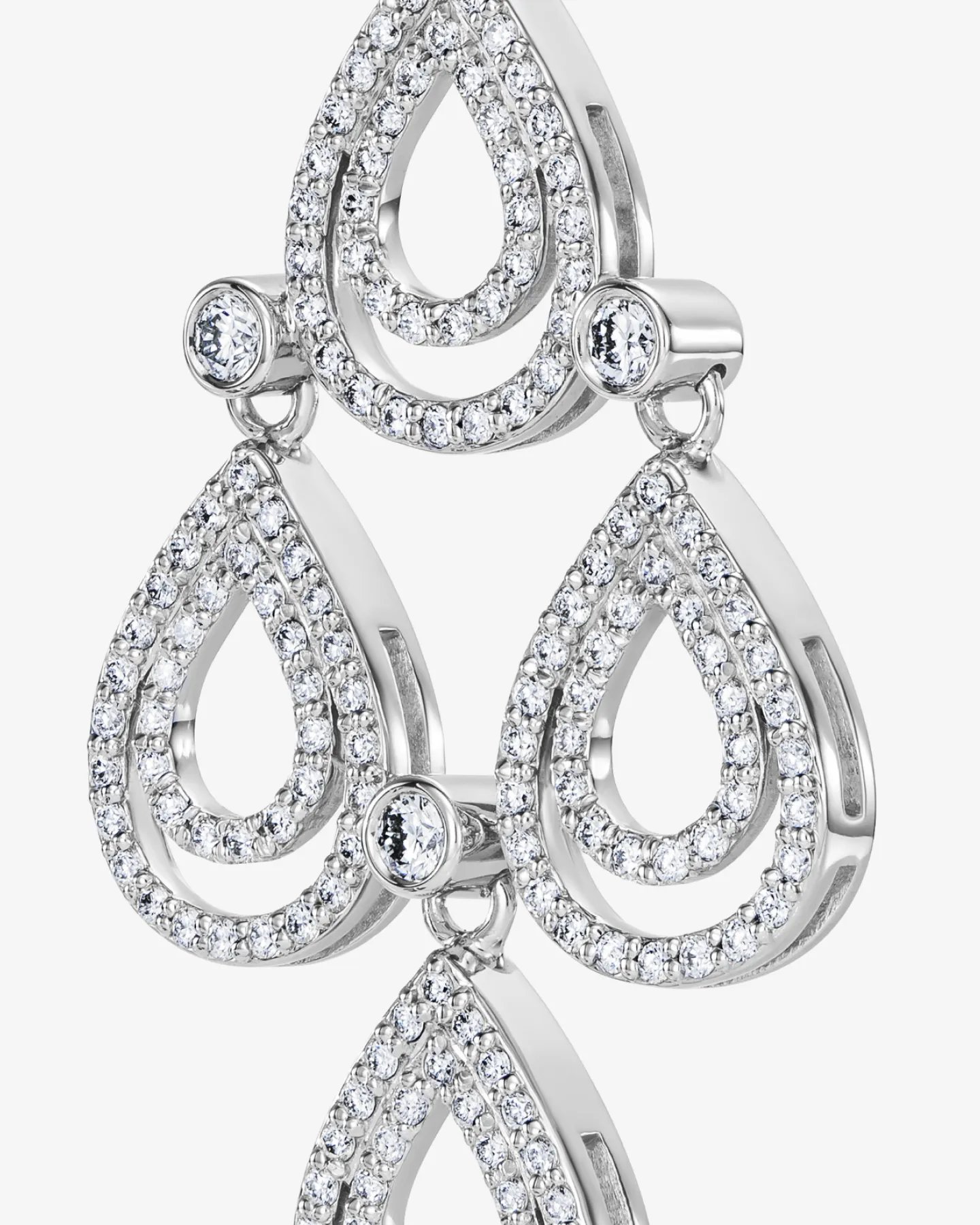 Kolczyki Louvre Cascade No.1 wiszące z brylantami 2.20 ct