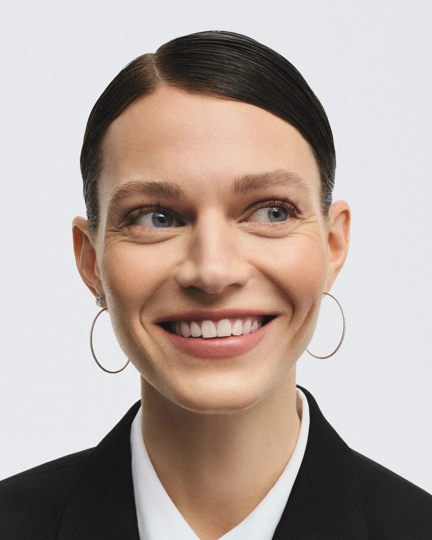 Kolczyki koła z brylantami 0.70 ct w białym złocie