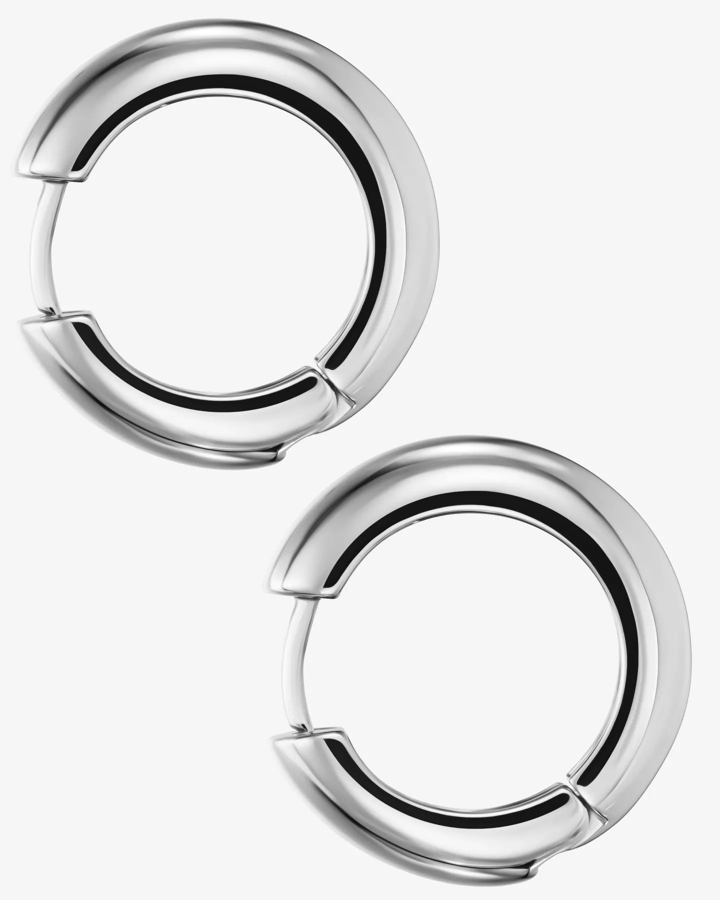 Kolczyki okrągłe Cosmopolitaine Voûte z białego złota 750