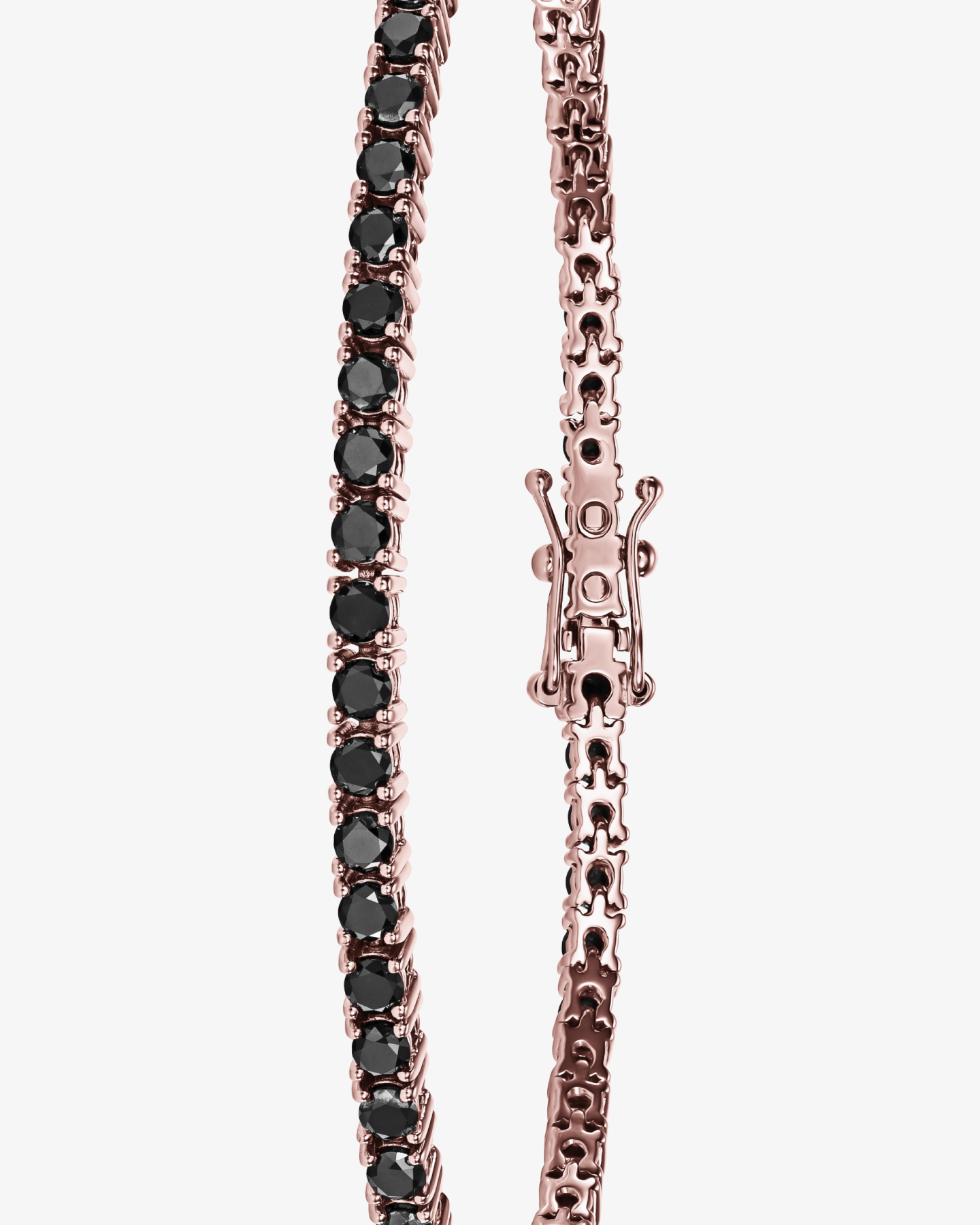 Bransoletka z czarnymi diamentami 2.4 ct. z różowego złota