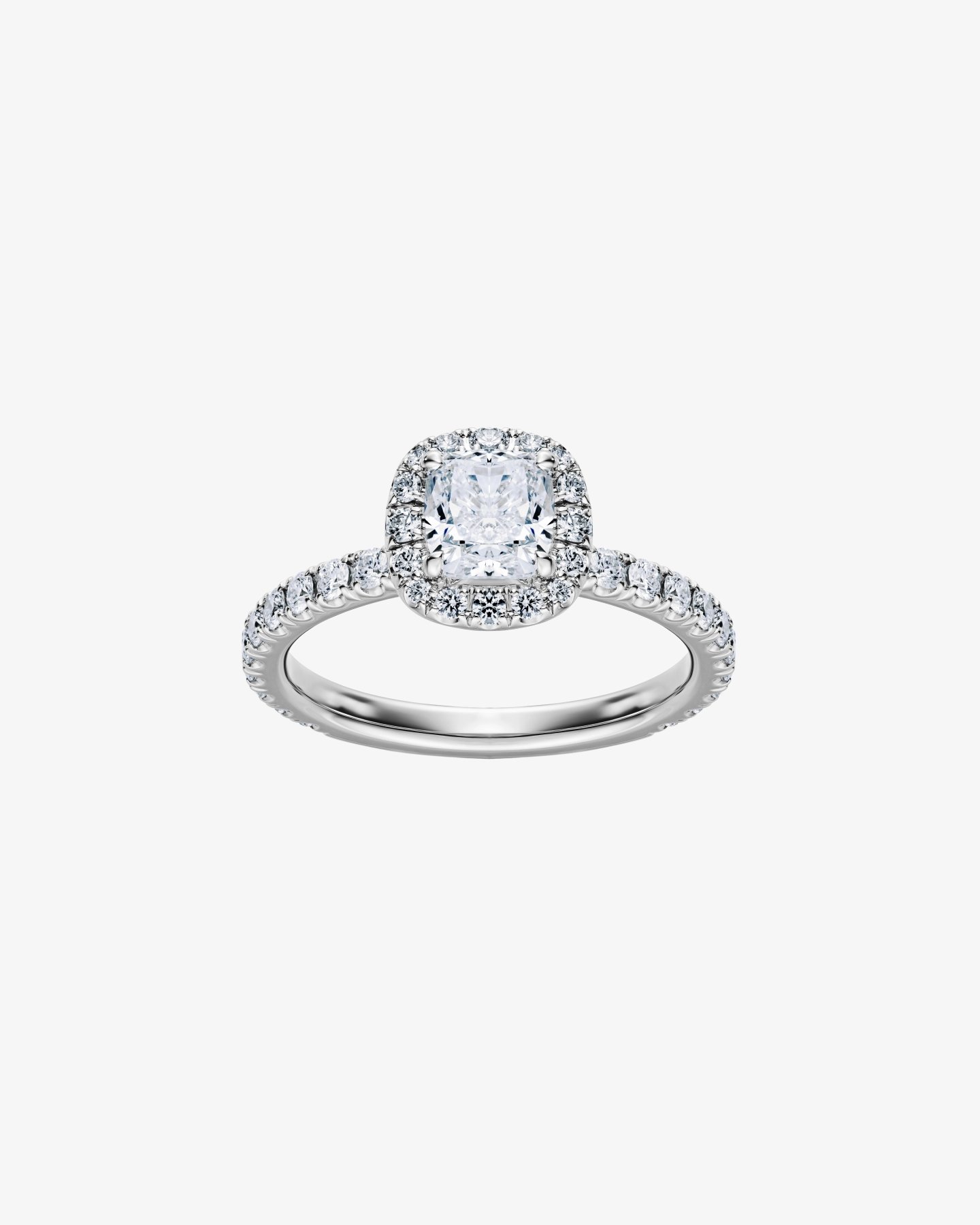 Pierścionek z diamentem 1 ct w szlifie Cushion