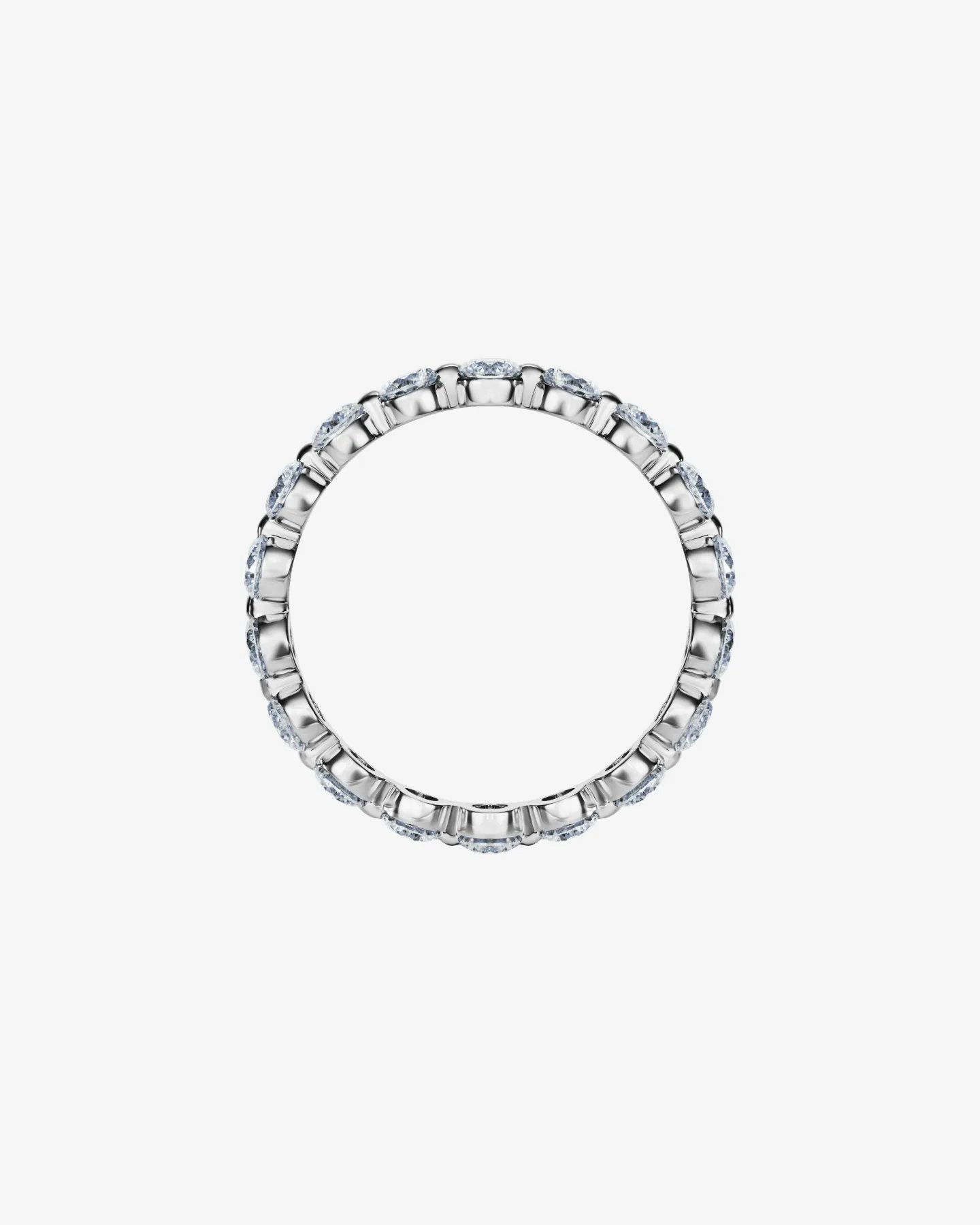 Pierścionek z białego złota 750 z diamentami 1.50 ct