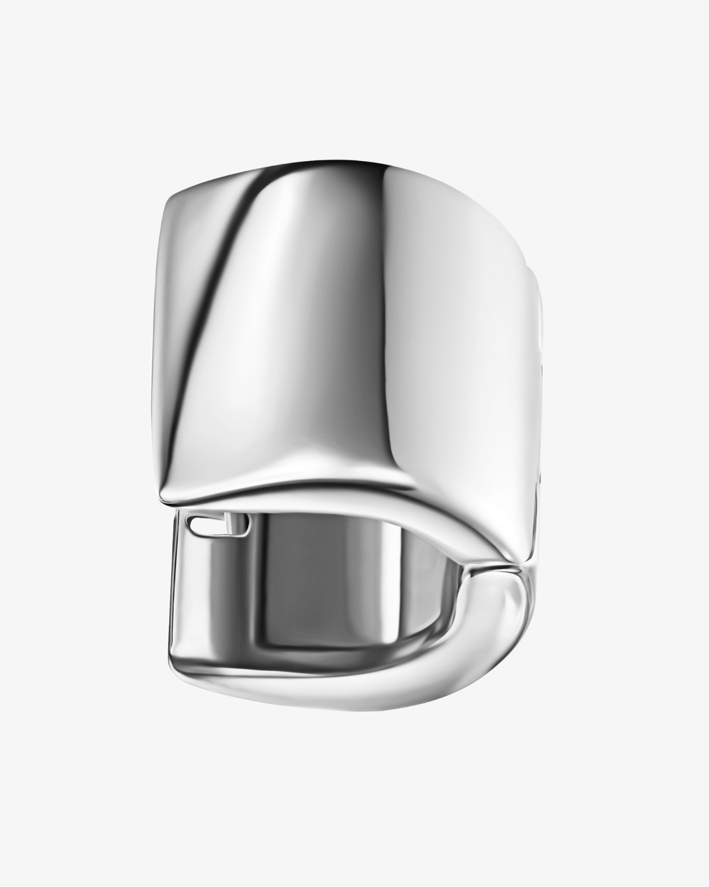 Asymetryczny kolczyk Lumière No.3 z białego złota 585