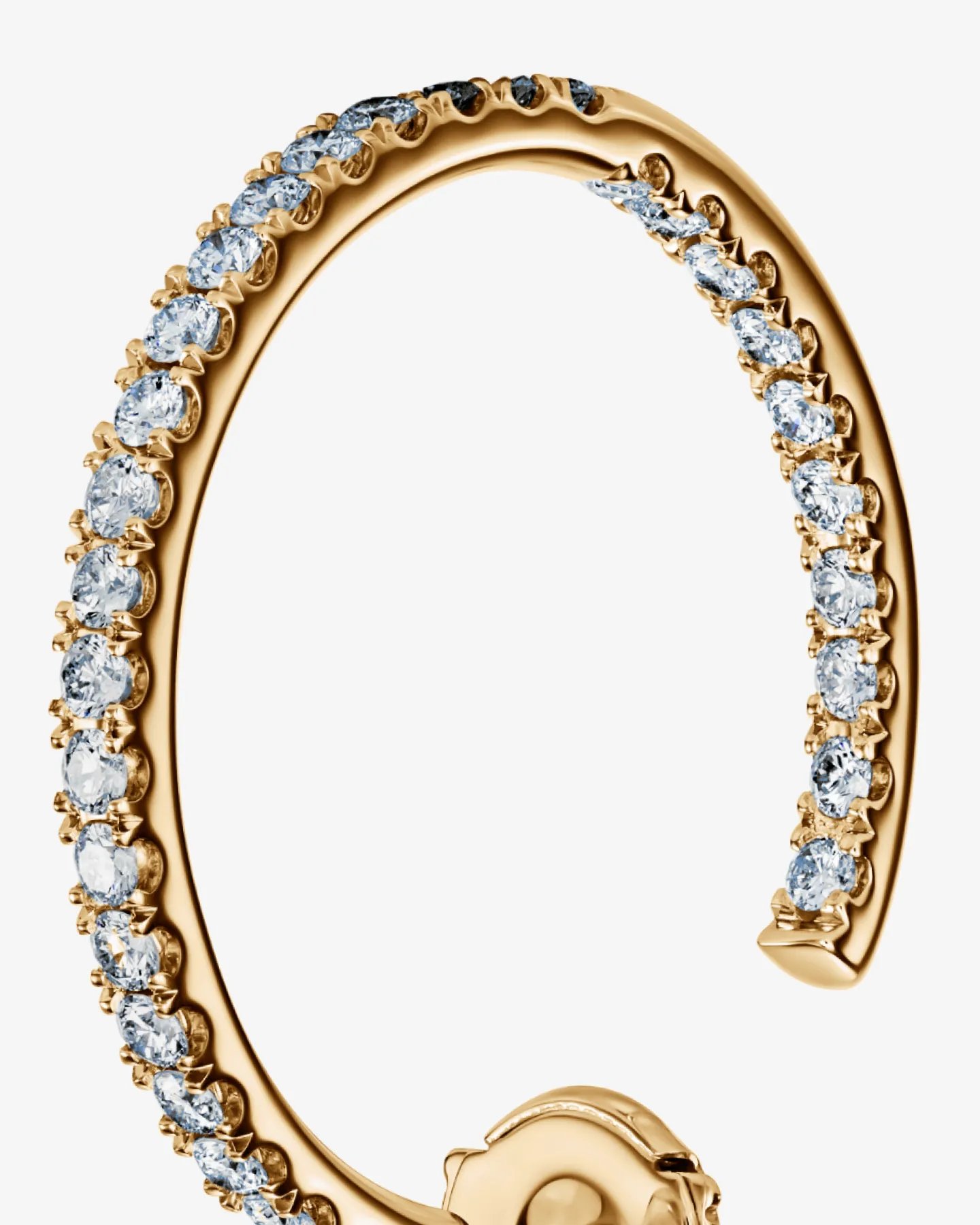 Kolczyki koła z diamentami pavé 1.15 ct Cosmopolitaine No.1 – żółte złoto 750