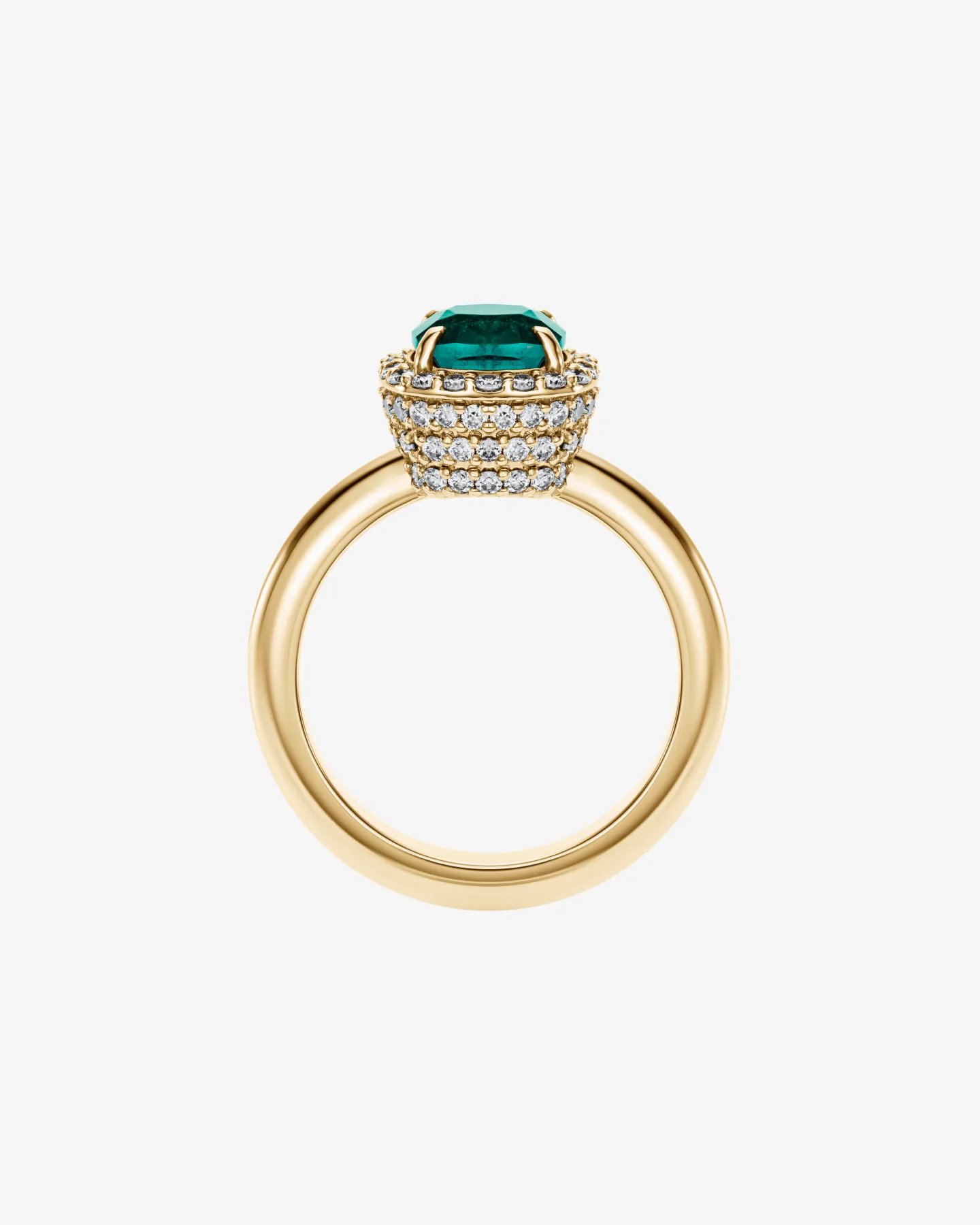 Pierścionek Jardin z zielonym szmaragdem 1.67 ct