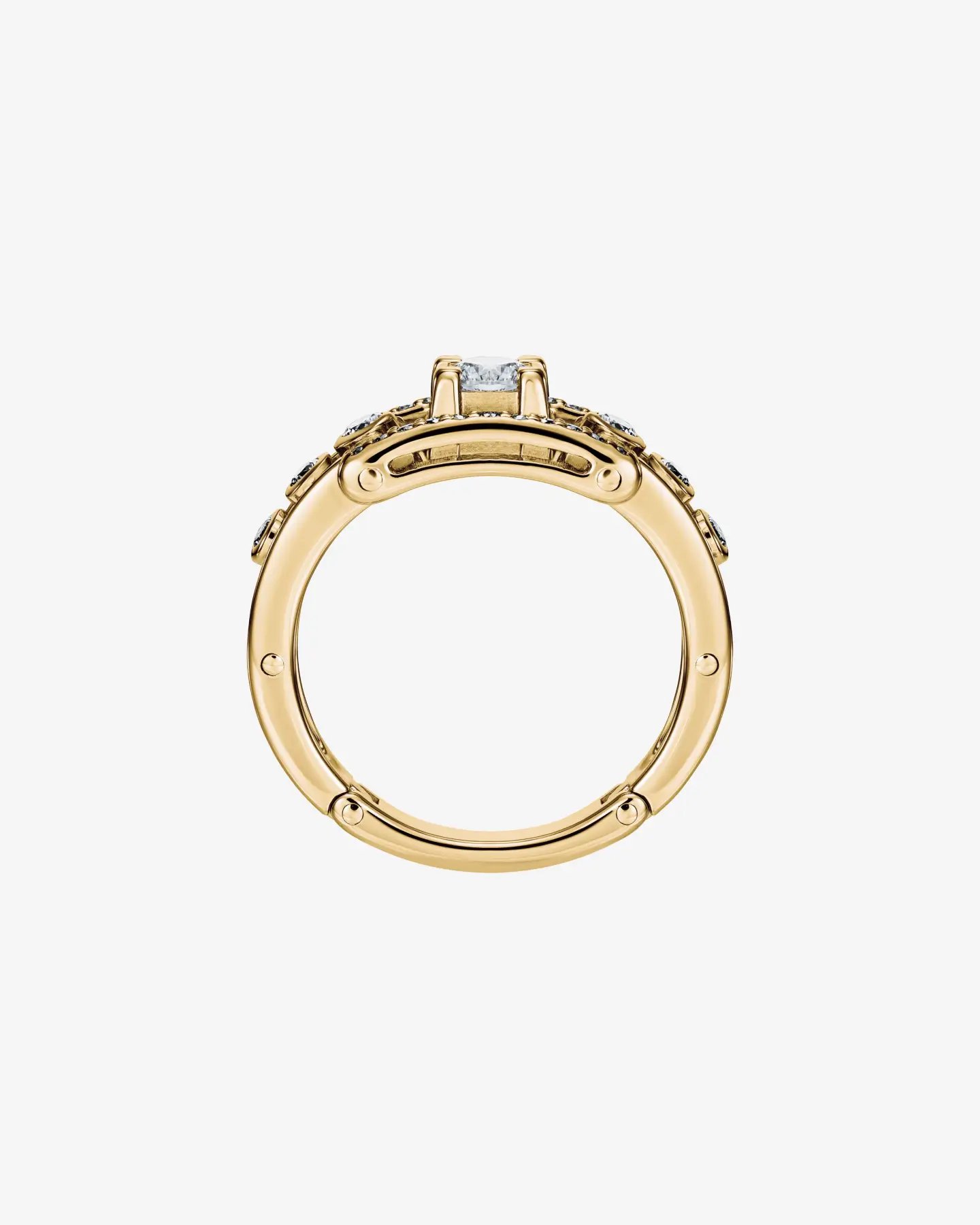 Pierścionek żółte złoto z brylantami 0.55 ct