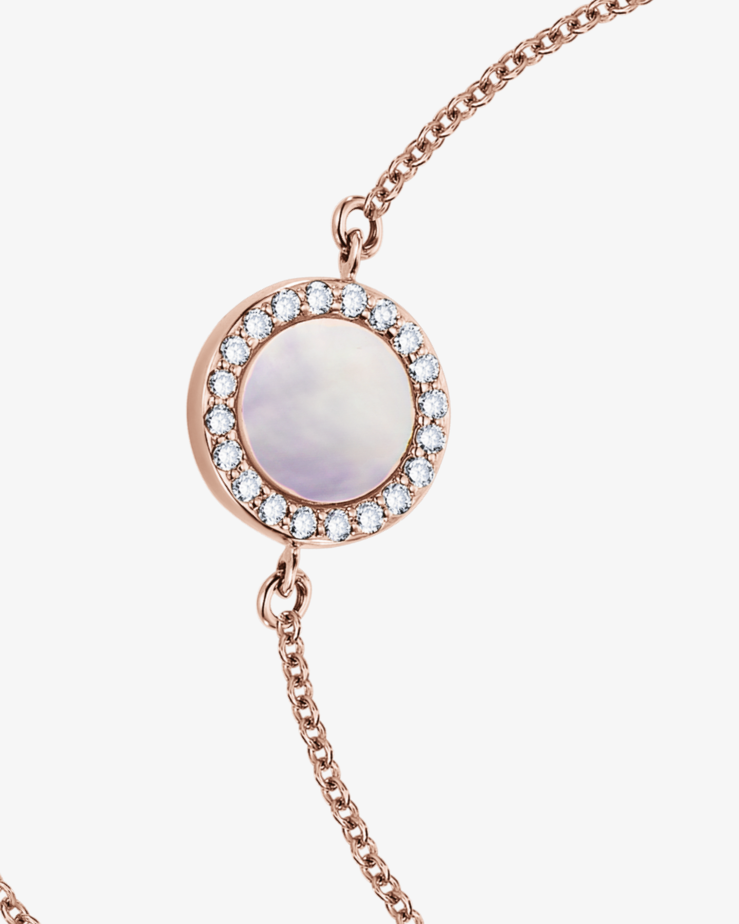 Bransoletka Guerrière Nacrée No.1 z brylantami, masą perłową i różowym złocie 585