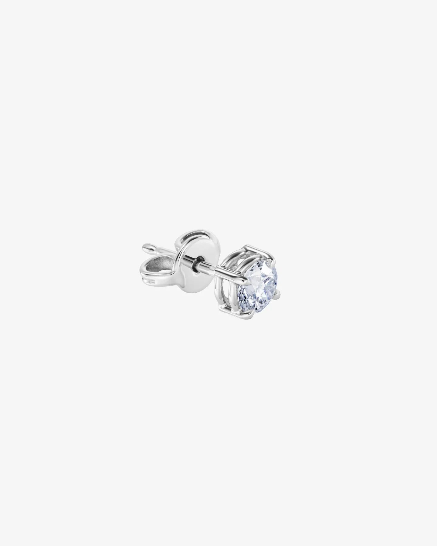 Kolczyki Solitaire na sztyft z brylantami 0.70 ct w białym złocie 750