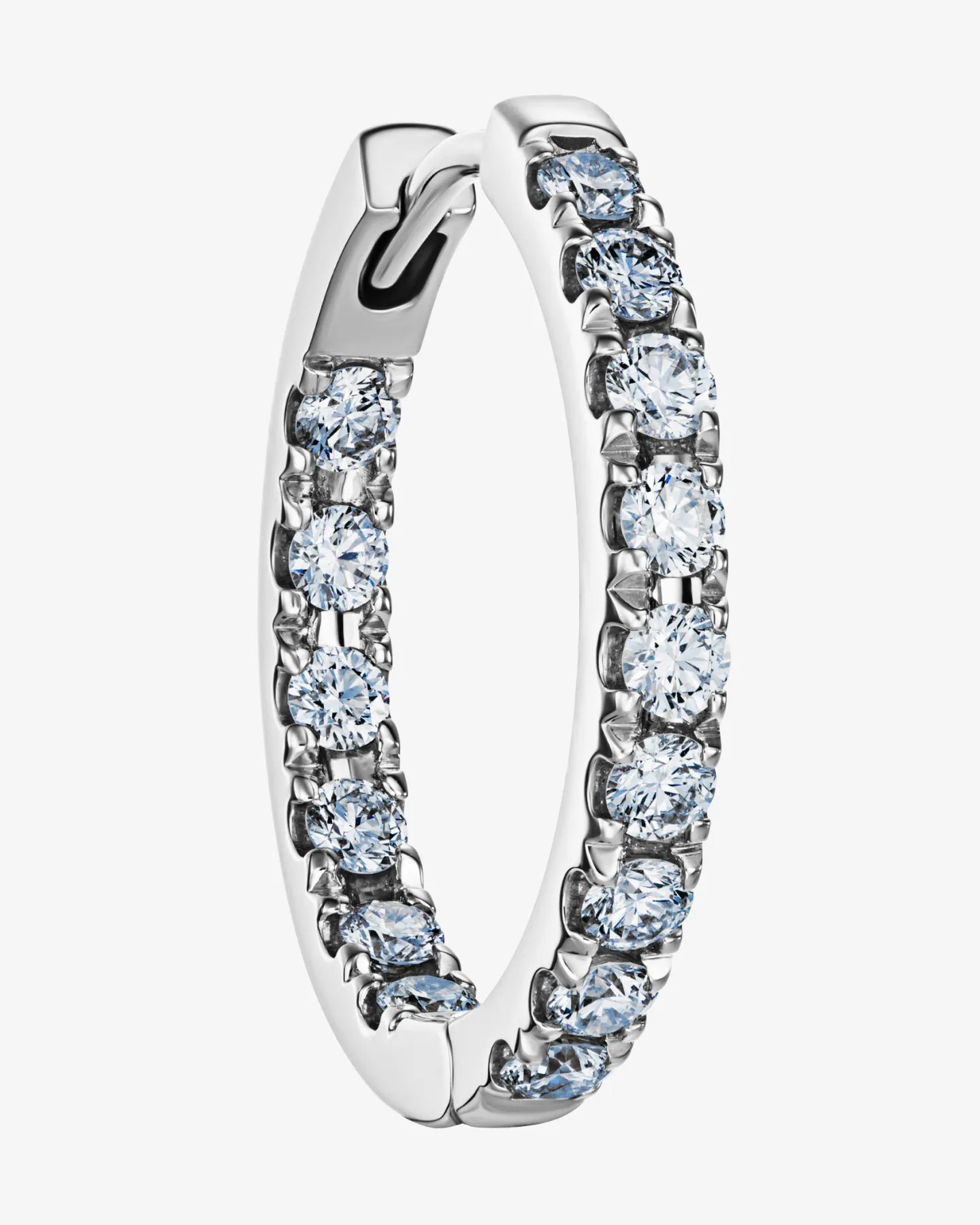 Kolczyki z brylantami Clarté z białego złota - koła