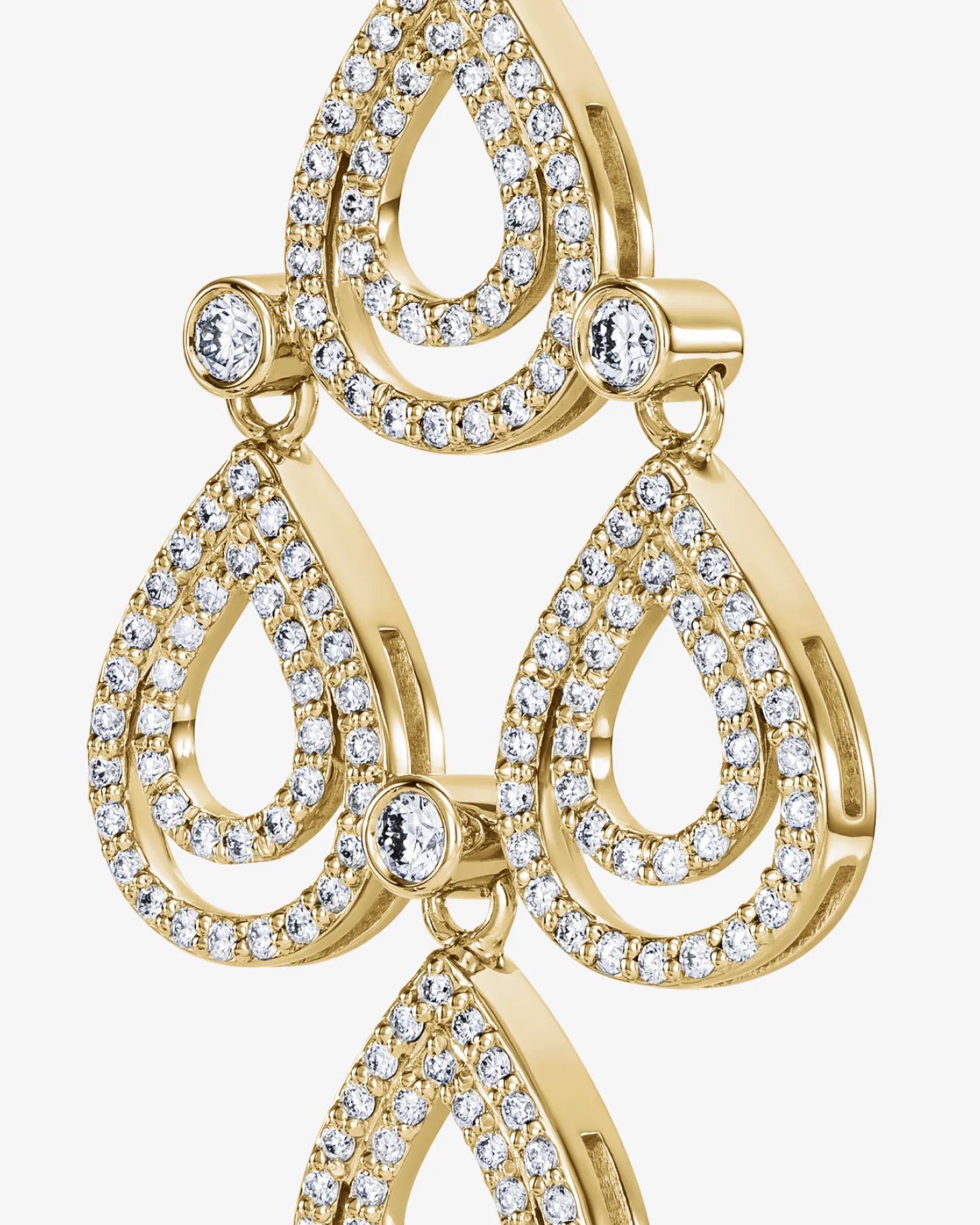 Kolczyki wiszące z brylantami 2.20 ct w żółtym złocie 585