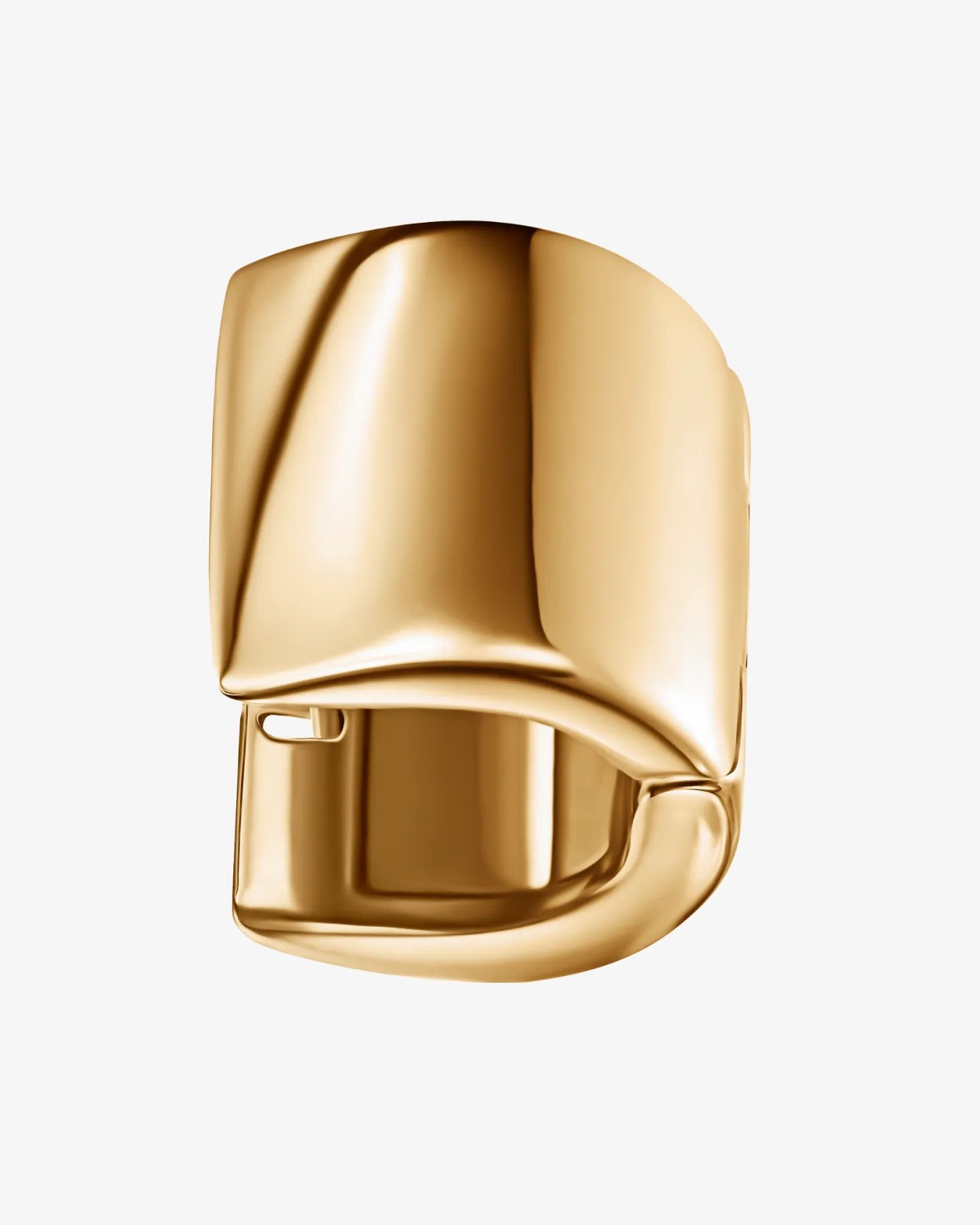 Asymetryczny kolczyk Lumière No.3 z żółtego złota 585