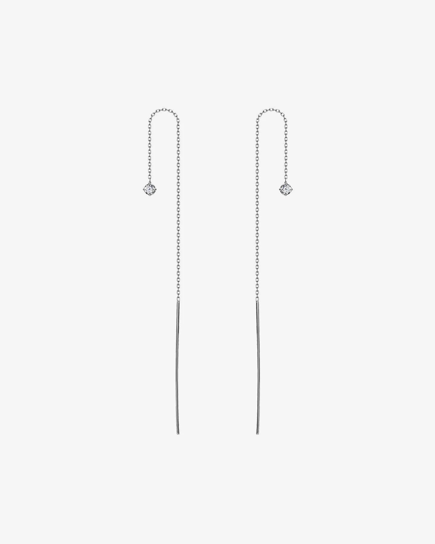 Długie kolczyki Cosmopolitaine Ligne z białego złota 750