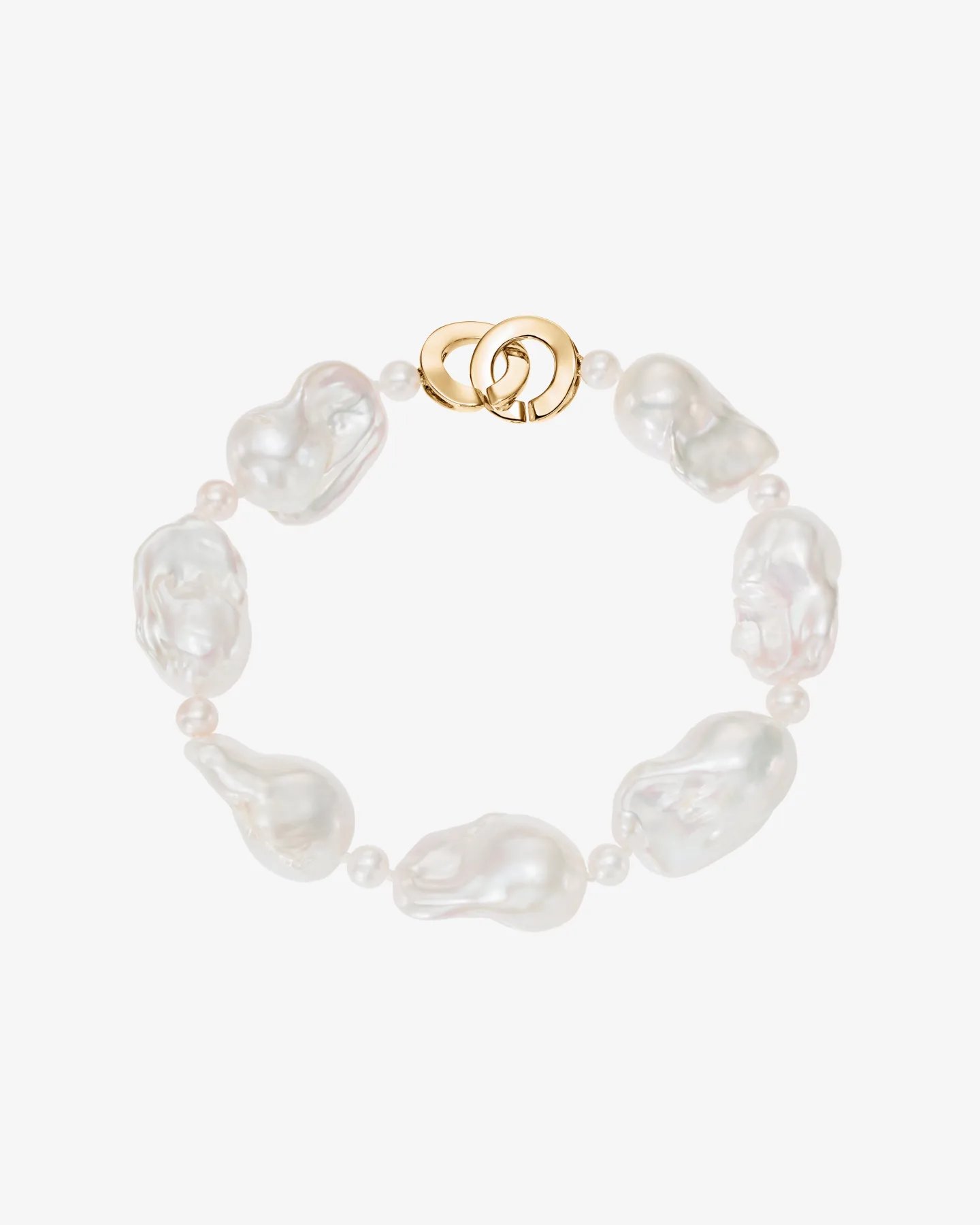 Bransoletka z pereł hodowlanych o nieregularnej formie w żółtym złocie 585 Ombre de Perle No.20