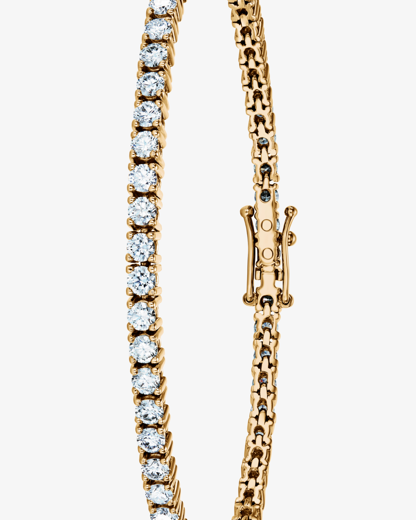 Bransoletka tenisowa z żółtego złota 750 i diamentów 3.50 ct