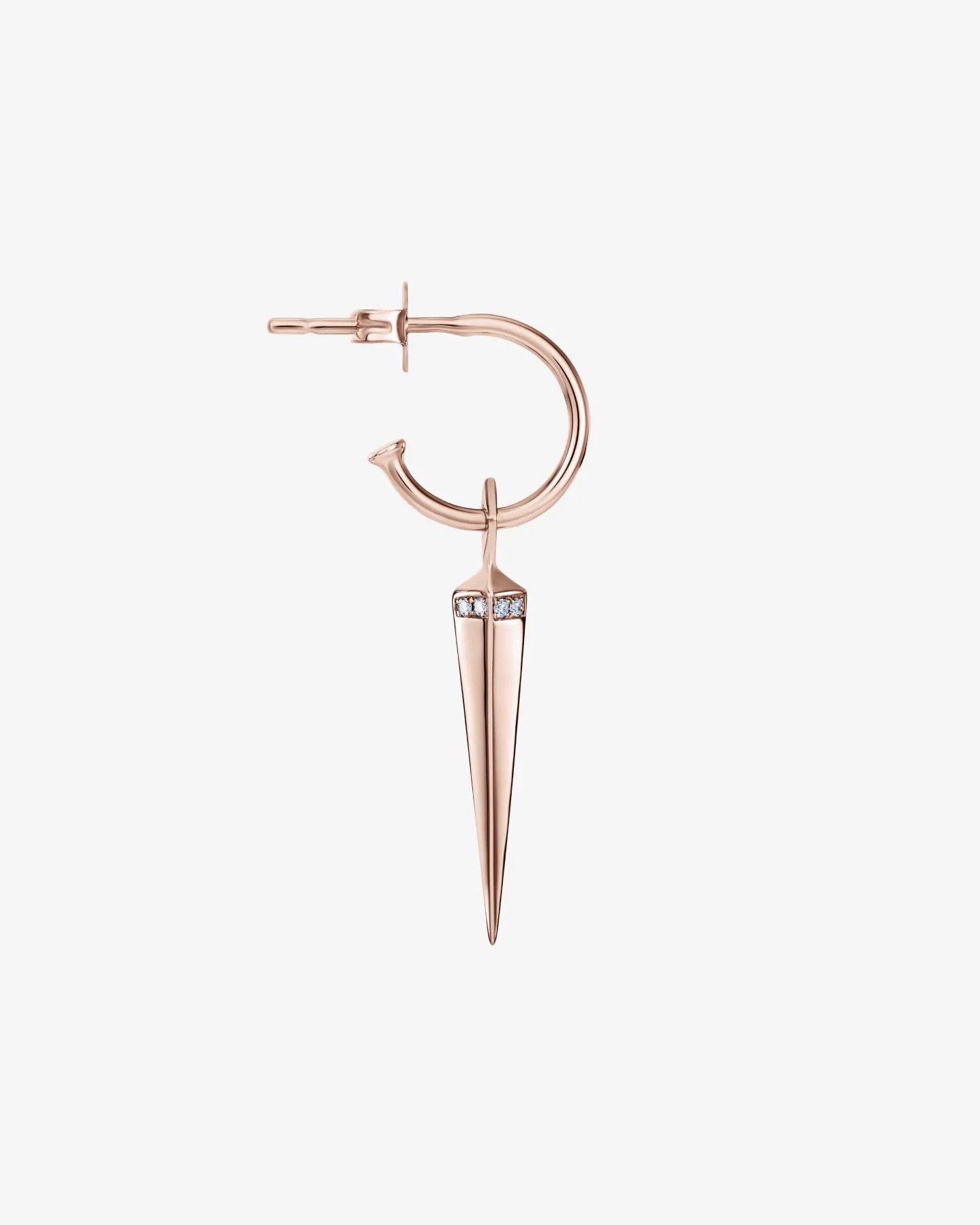 Kolczyk różowe złoto 585