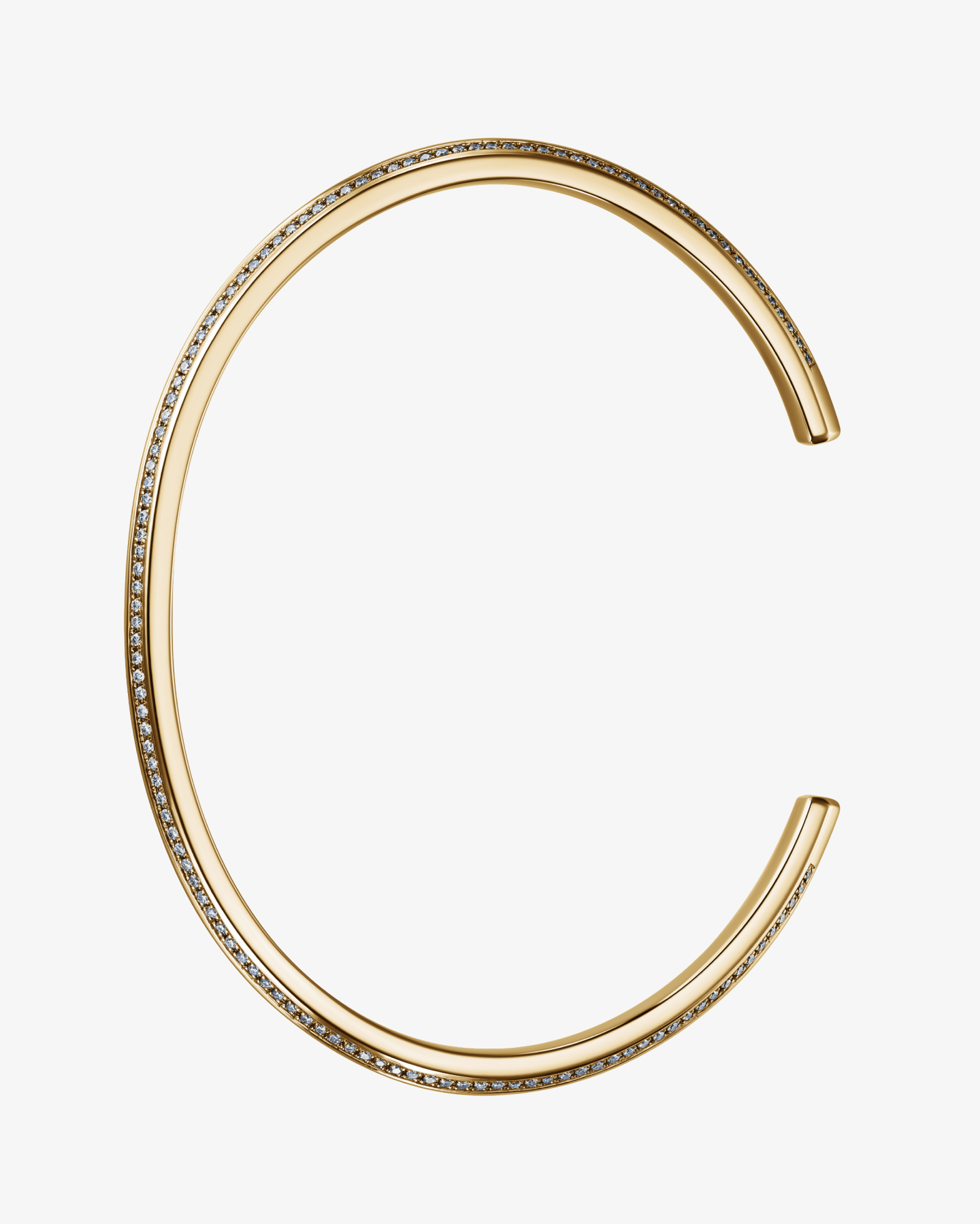 Bransoletka Ligne de Lumière z żółtego złota 585 i brylantów 0.50 ct