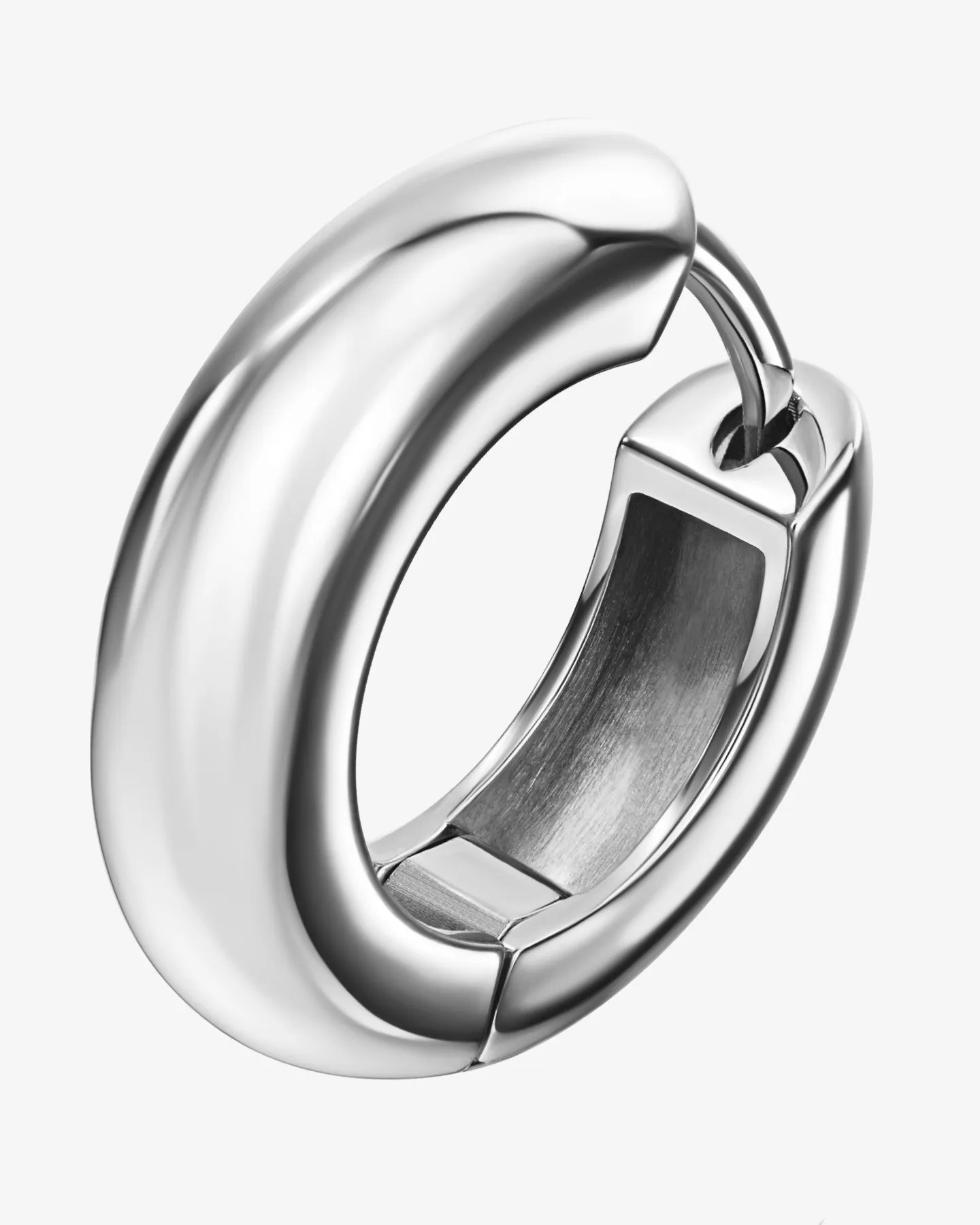 Kolczyki koła z białego złota 750