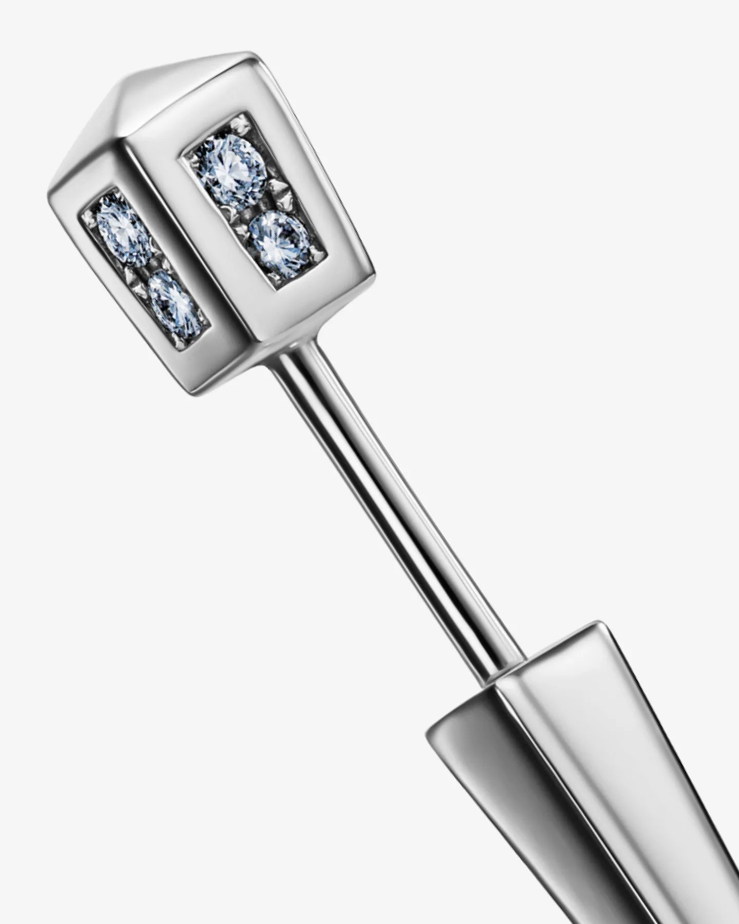 Kolczyk Épine Guerrière No.2 z białego złota 585 i brylantami 0,08 ct