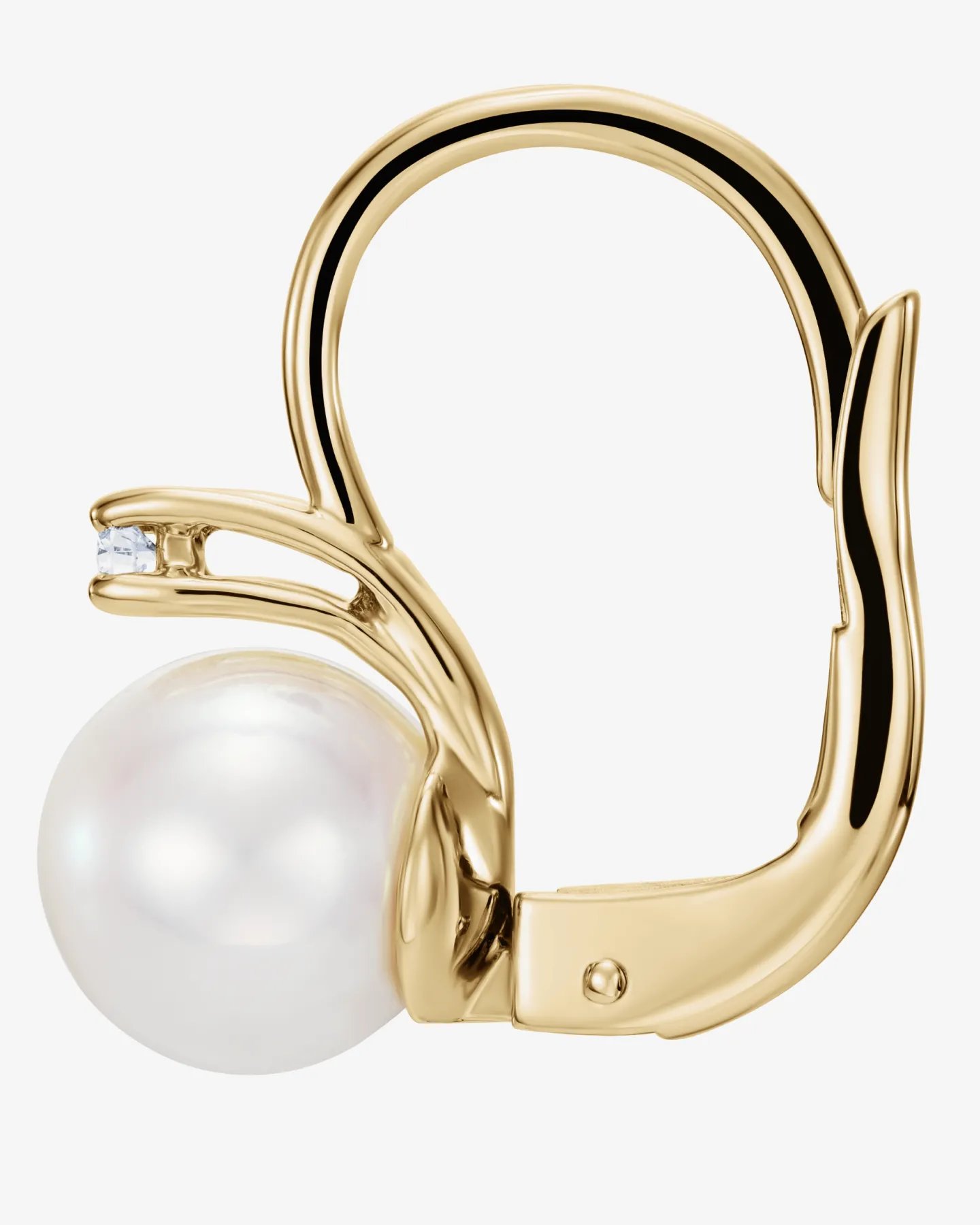 Kolczyki Ombre de Perle z okrągłymi perłami i brylantami