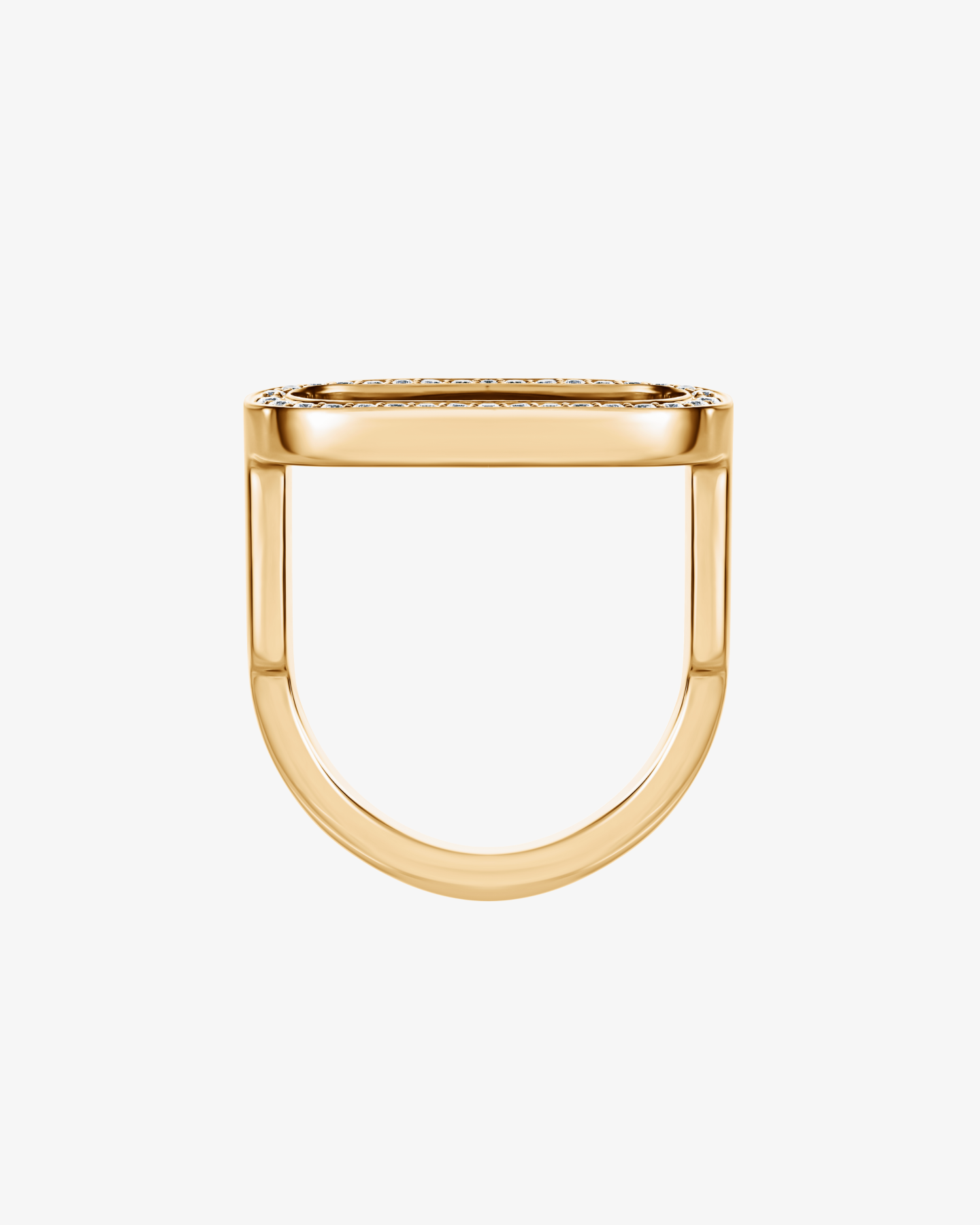 Złoty pierścionek Cheval No.2 z diamentami 0,15 ct w brylantowym szlifie