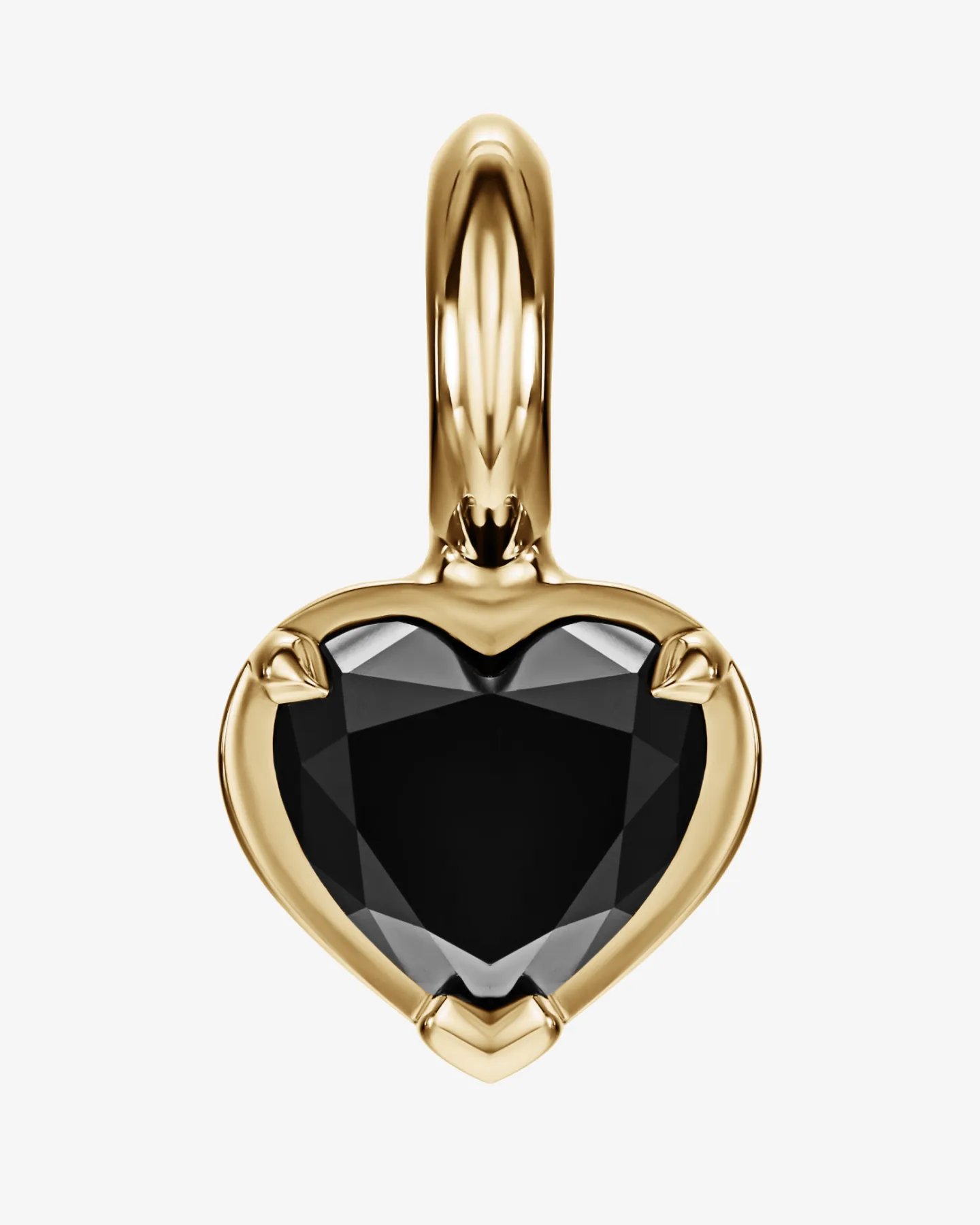 Zawieszka Cœur Noir serce z żółtego złota 750 z czarnym diamentem 0.90 ct