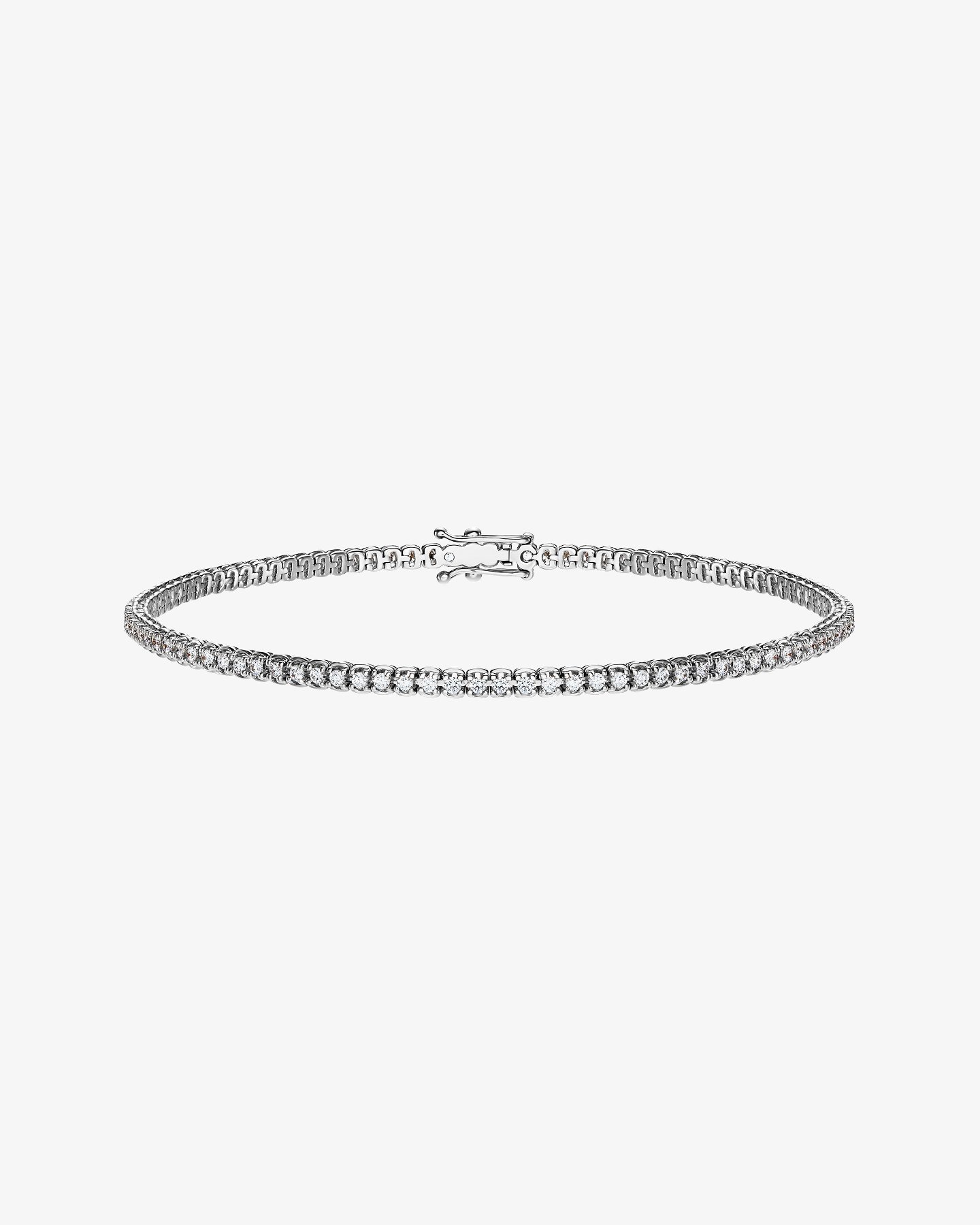 Bransoletka tenisowa z białego złota 750 i brylantami 0,90 ct