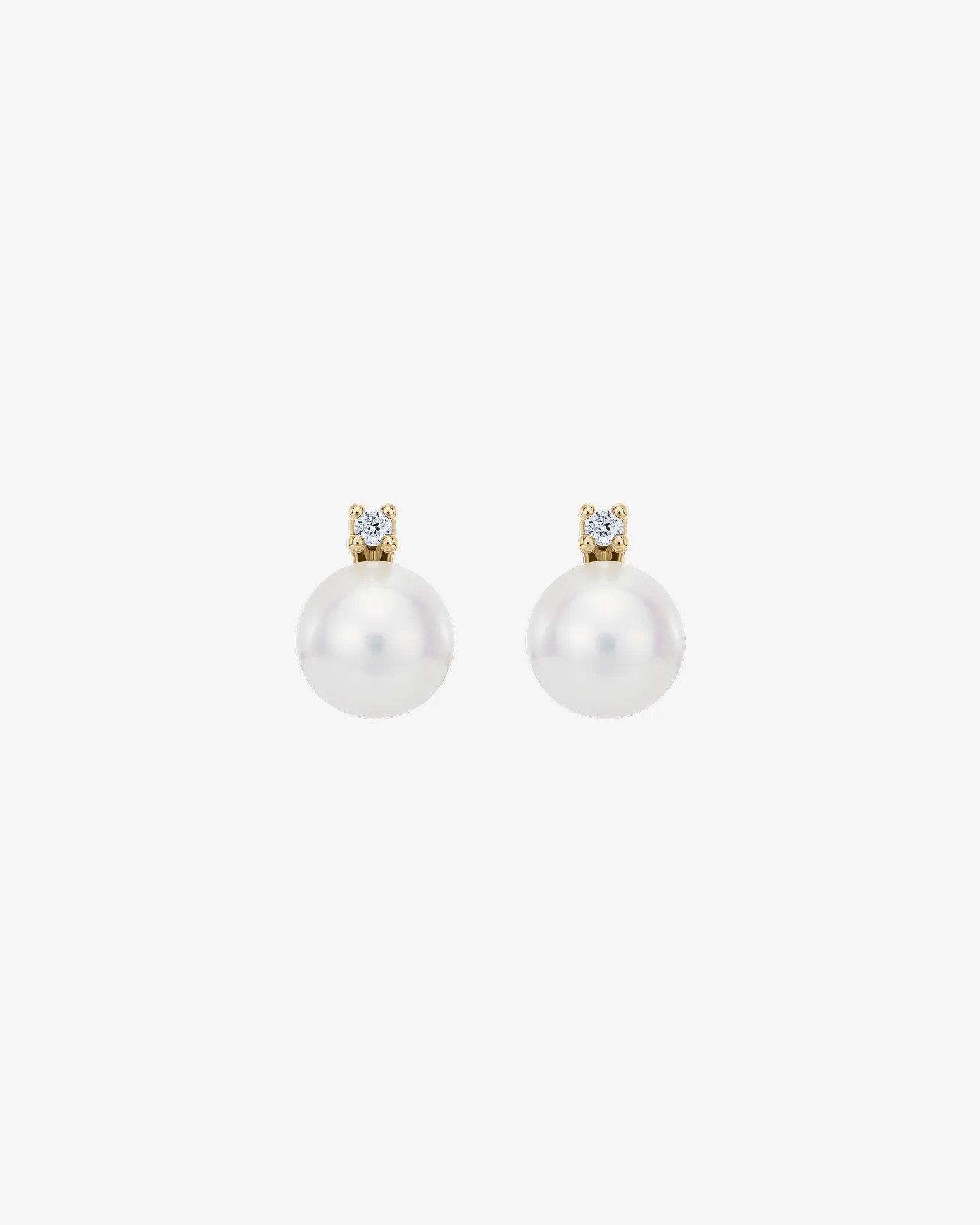 Kolczyki na sztyft z perłami Ombre de Perle - żółte złoto