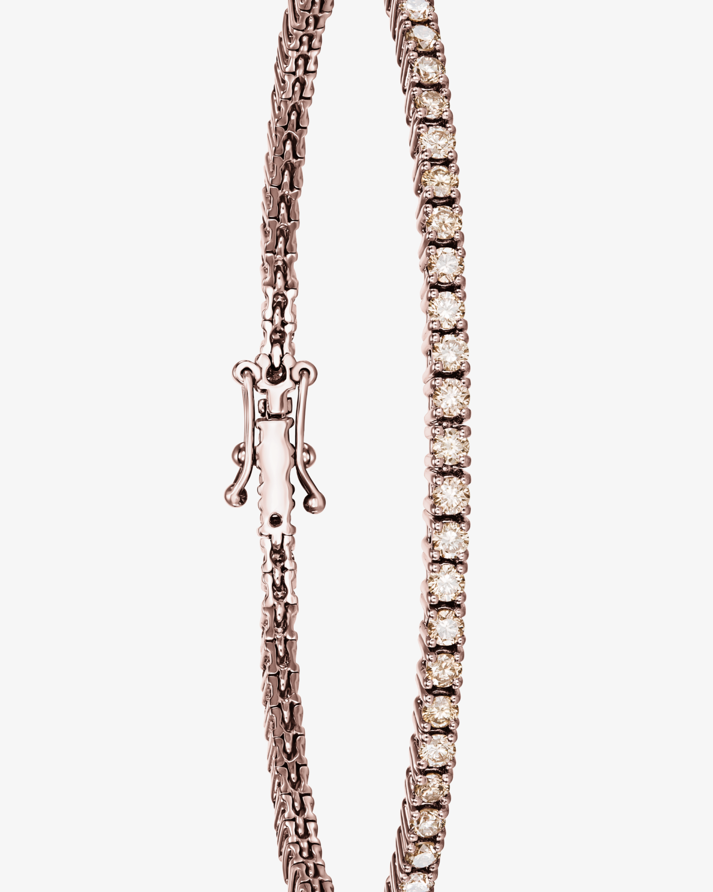 Bransoletka tenisowa z brązowymi brylantami 1.8 ct Éternité 