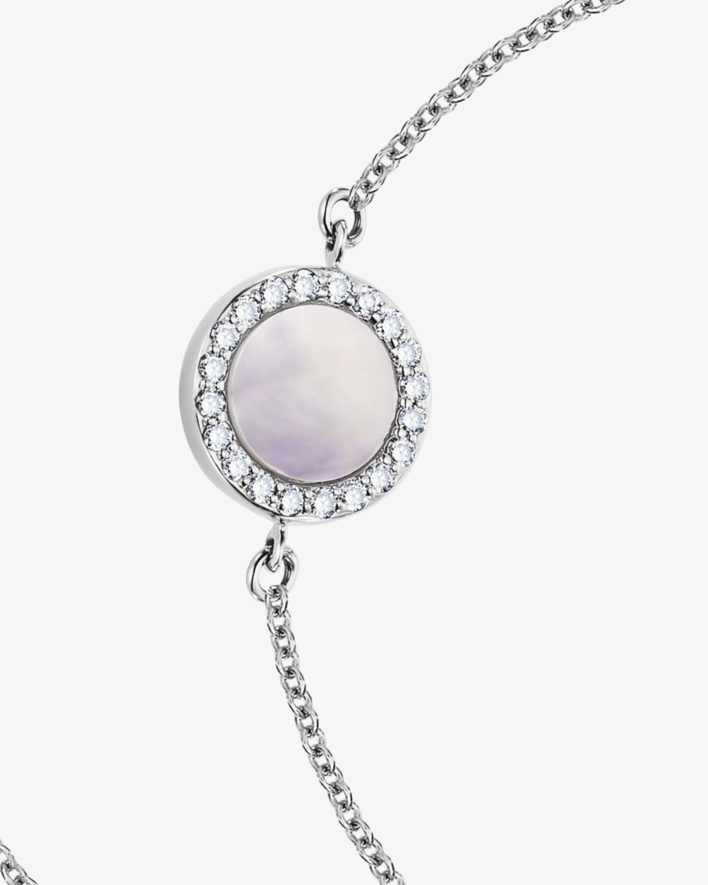 Bransoletka Guerrière Nacrée No.1 z białego złota, brylantów i masy perłowej