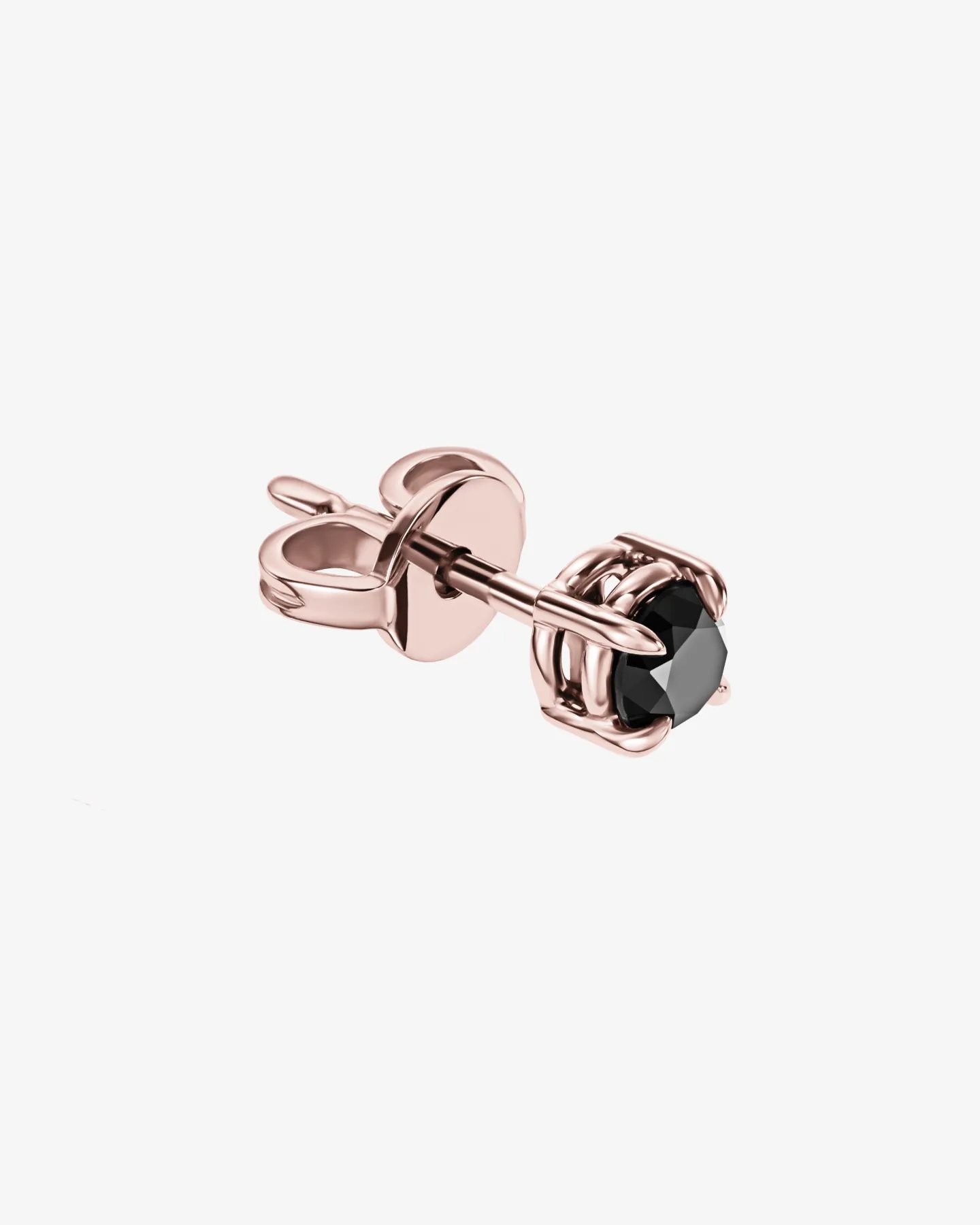Kolczyki z różowego złota 750 i czarnych diamentów 0.40 ct