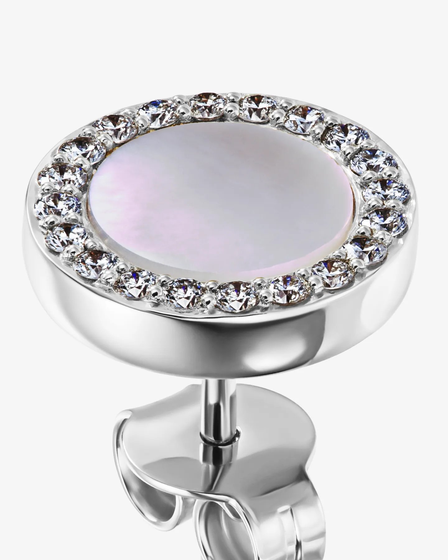 Kolczyki Guerrière Nacrée No.1 sztyfty z białego złota i masy perłowej