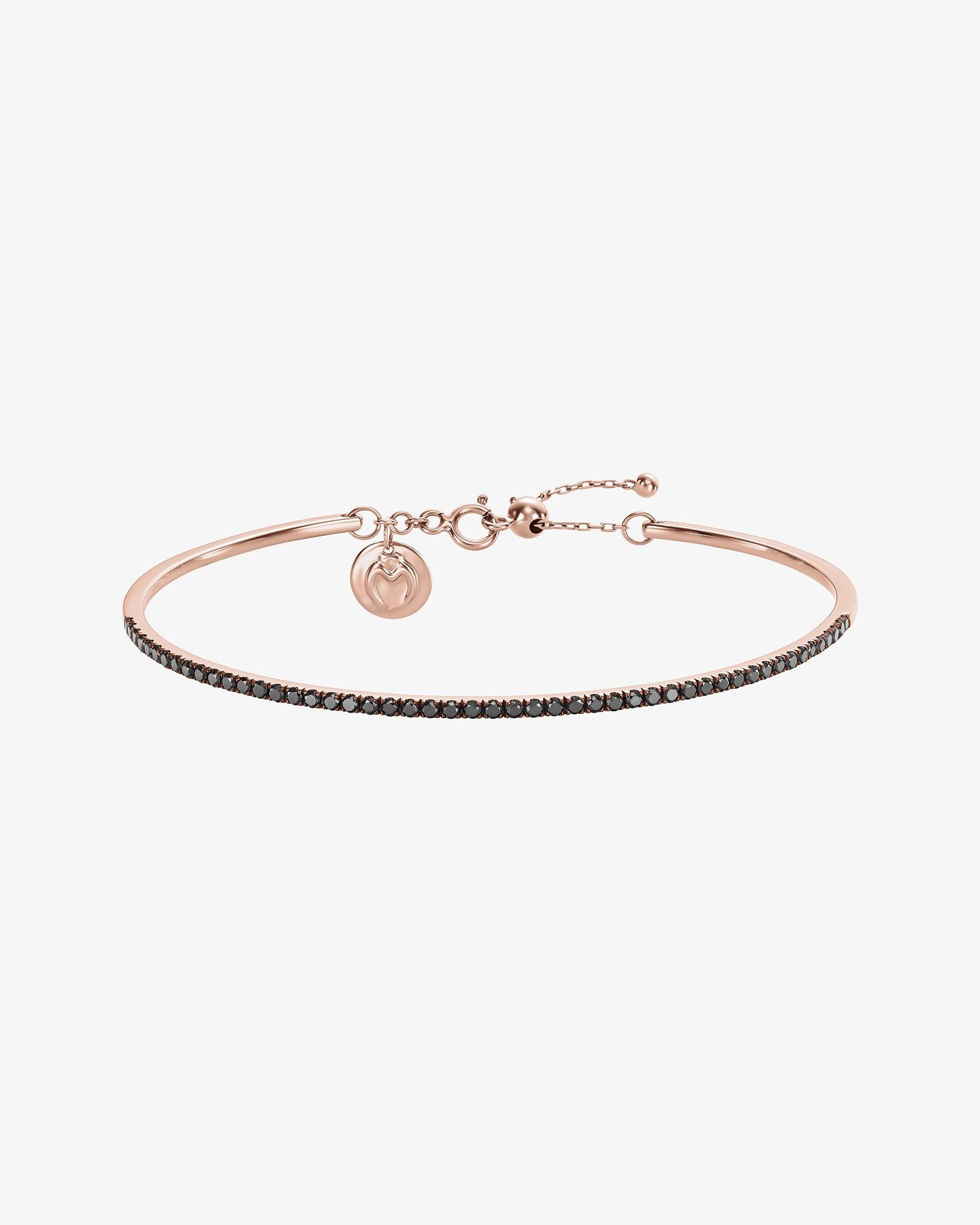 Bransoletka Cosmopolitaine z różowego złota 585 i czarnych diamentów 0,80 ct