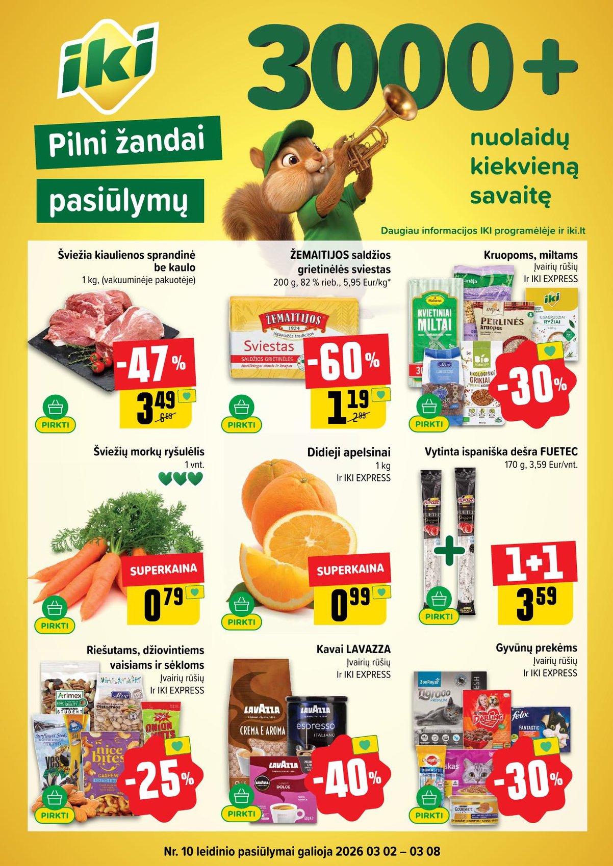 IKI SAVAITĖLĖ akcijų ir nuolaidų leidinys Nr.10 2026.03.02 - 2026.03.08
