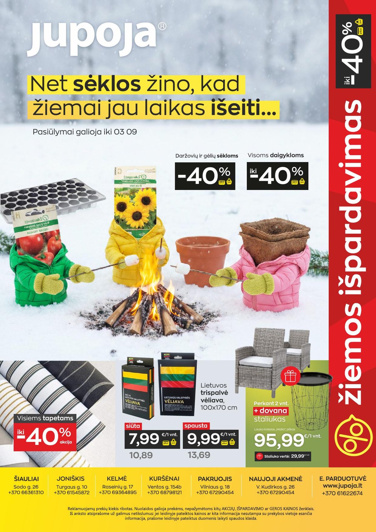 JUPOJA akcijų ir nuolaidų leidinys galioja iki 2026.03.09