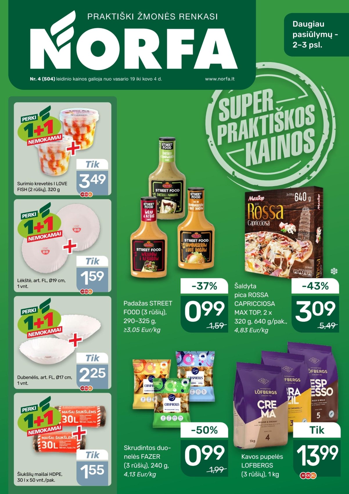 NORFA akcijų ir nuolaidų leidinys Nr.4 2026.02.19 - 2026.03.04
