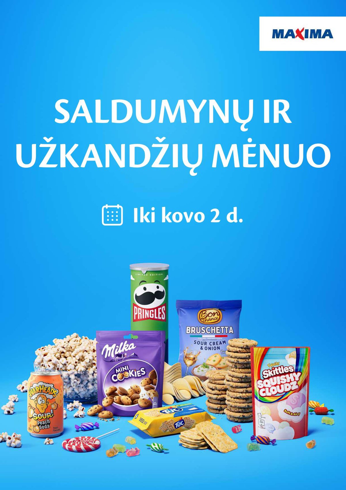 MAXIMA nuolaidu katalogas "SALDUMYNŲ IR UŽKANDŽIŲ MĖNUO" 2026.02.03 - 2026.03.02