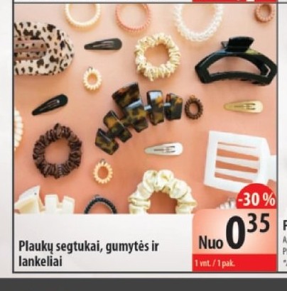 Plaukų segtukai, gumytės ir lankeliai